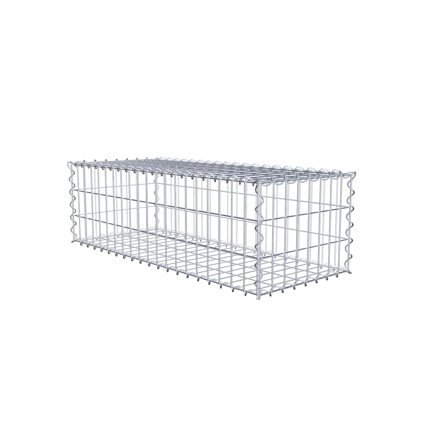 Gabione 100 cm x 30 cm x 40 cm (L x H x T), Maschenweite 5 cm x 10 cm, Spirale