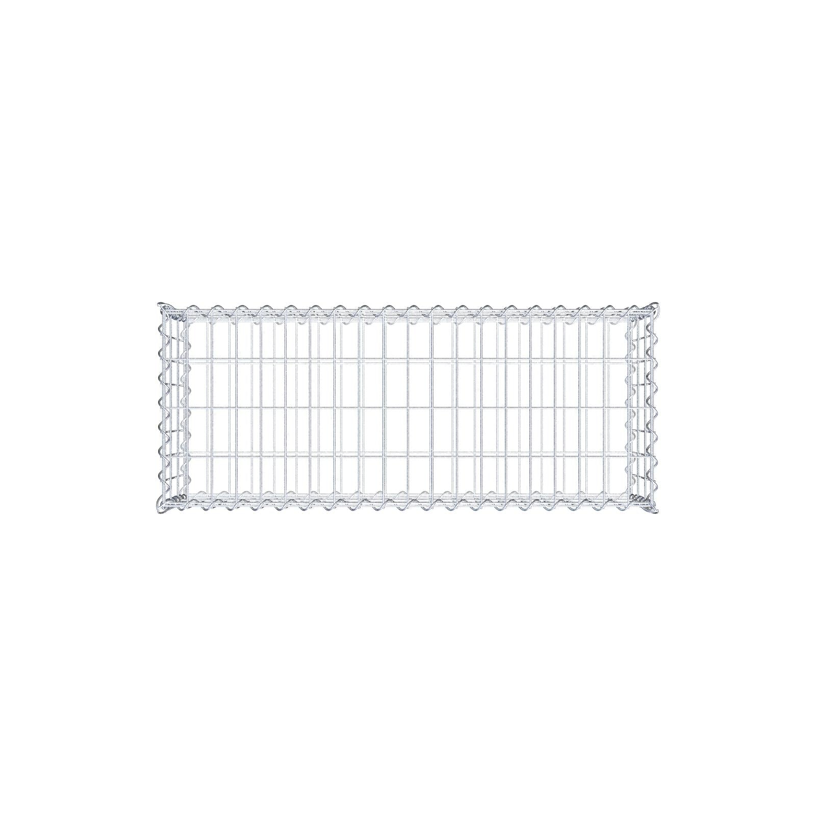 Gabione 100 cm x 30 cm x 40 cm (L x H x T), Maschenweite 5 cm x 10 cm, Spirale