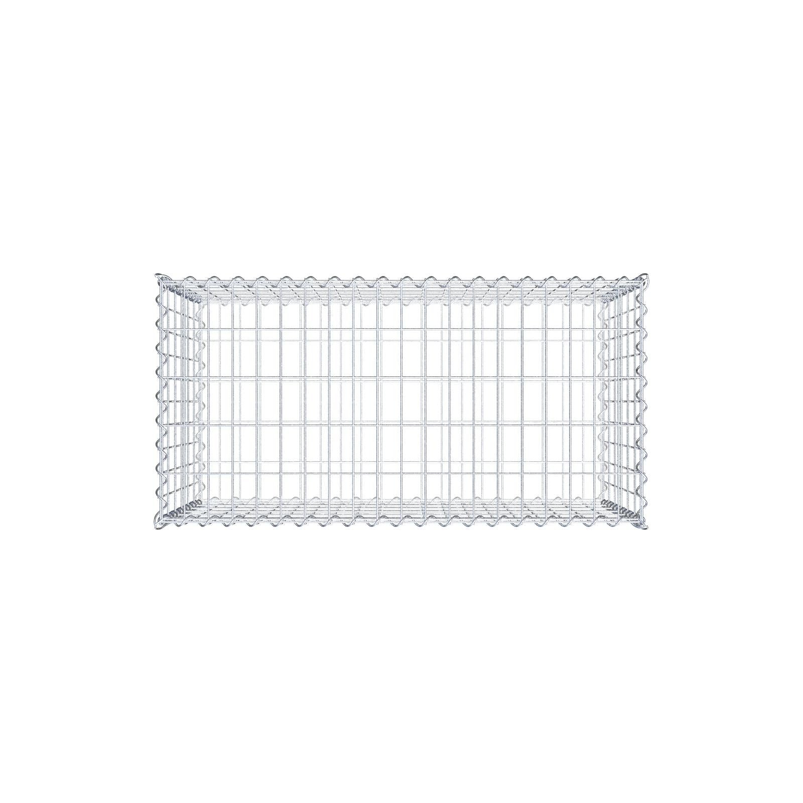 Gabione 100 cm x 60 cm x 50 cm (L x H x T), Maschenweite 5 cm x 10 cm, Spirale