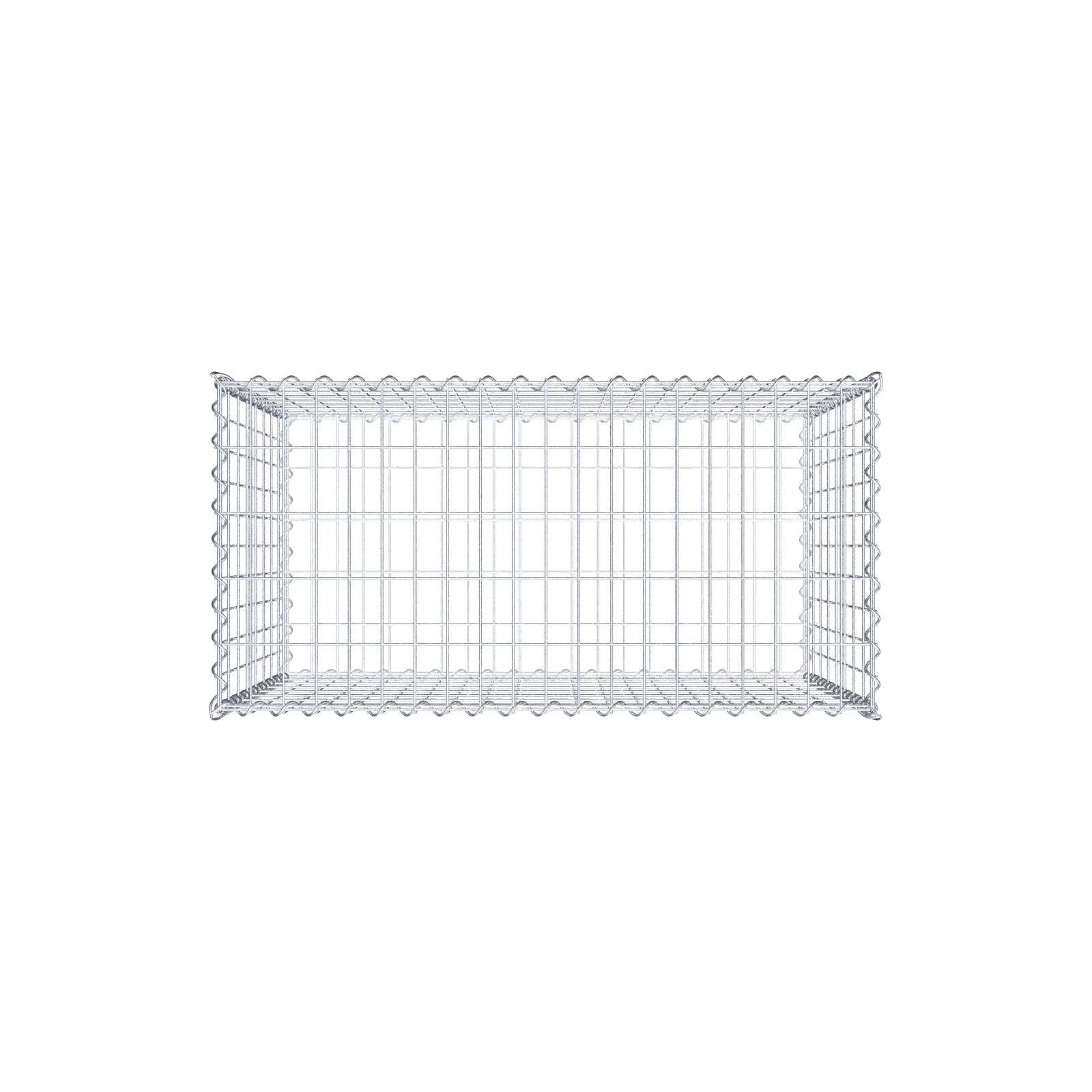 Gabione 100 cm x 80 cm x 50 cm (L x H x T), Maschenweite 5 cm x 10 cm, Spirale