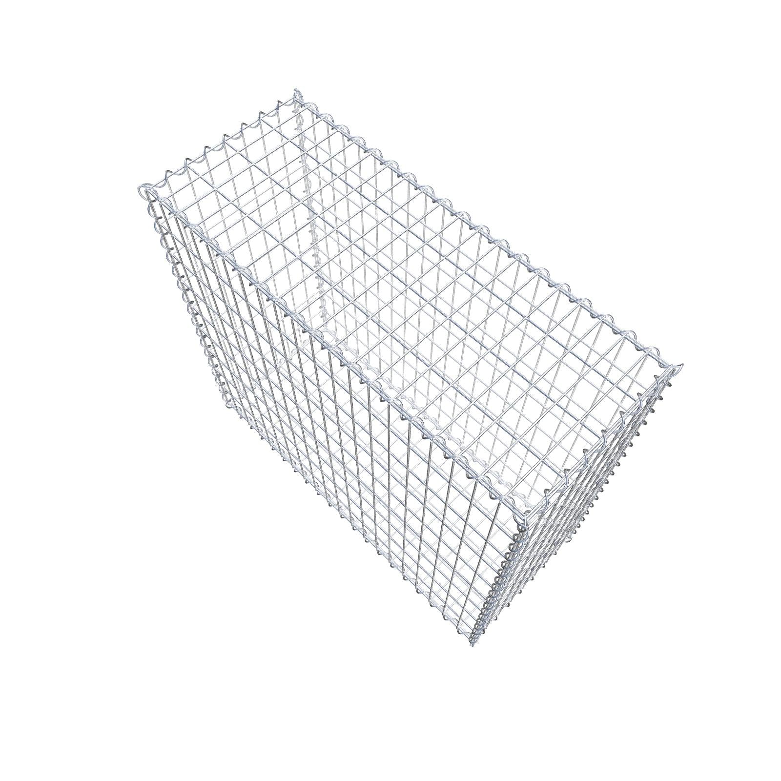 Gabione 100 cm x 90 cm x 40 cm (L x H x T), Maschenweite 5 cm x 10 cm, Spirale