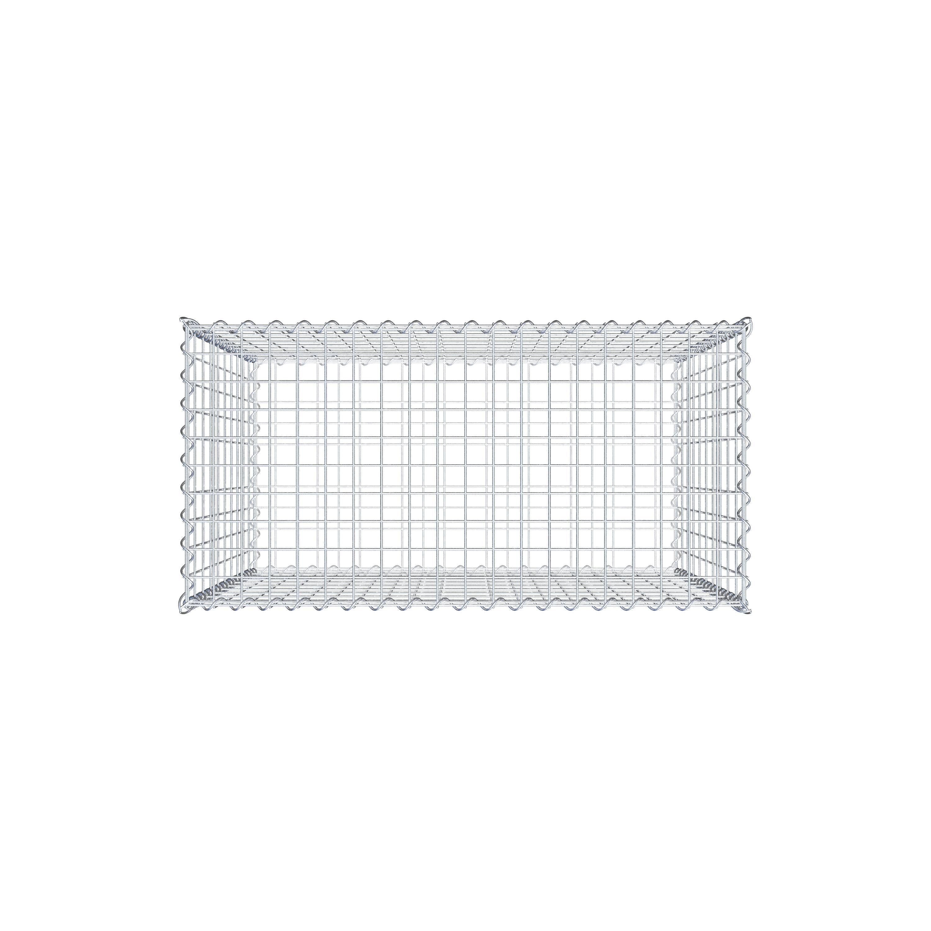 Gabione 100 cm x 100 cm x 50 cm (L x H x T), Maschenweite 5 cm x 10 cm, Spirale
