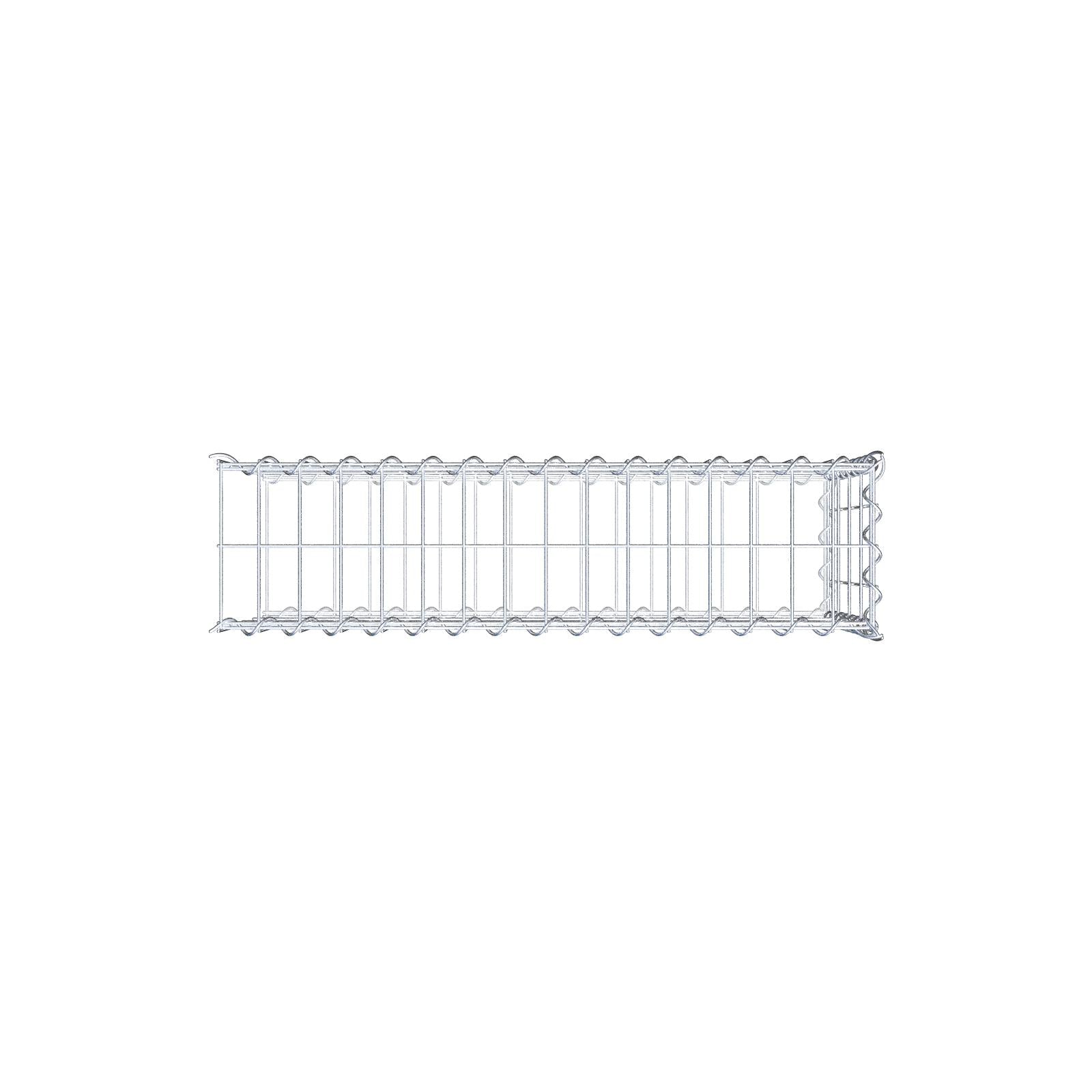 Anbaugabione Typ 2 80 cm x 40 cm x 20 cm (L x H x T), Maschenweite 5 cm x 10 cm, Spirale