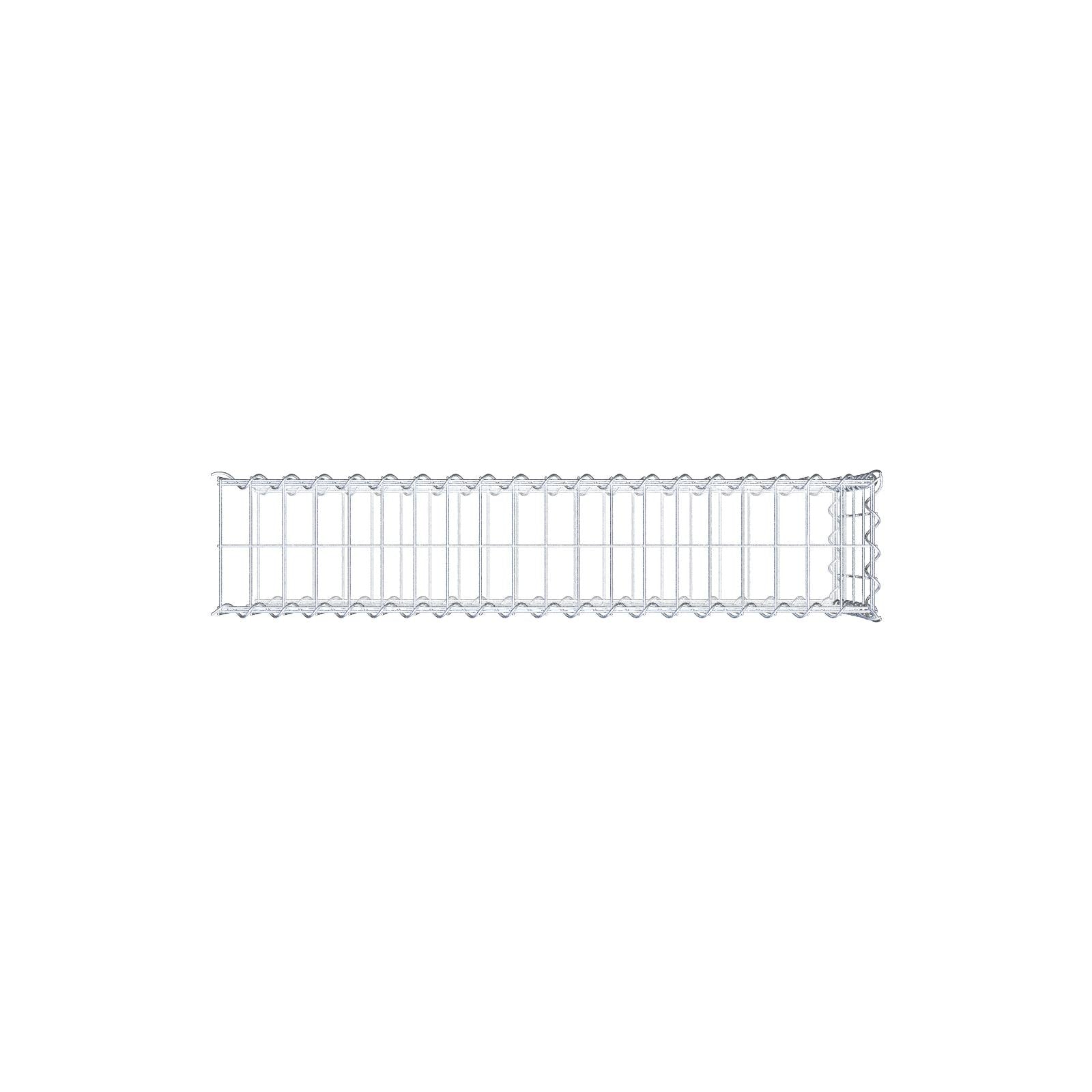 Anbaugabione Typ 2 100 cm x 40 cm x 20 cm (L x H x T), Maschenweite 5 cm x 10 cm, Spirale