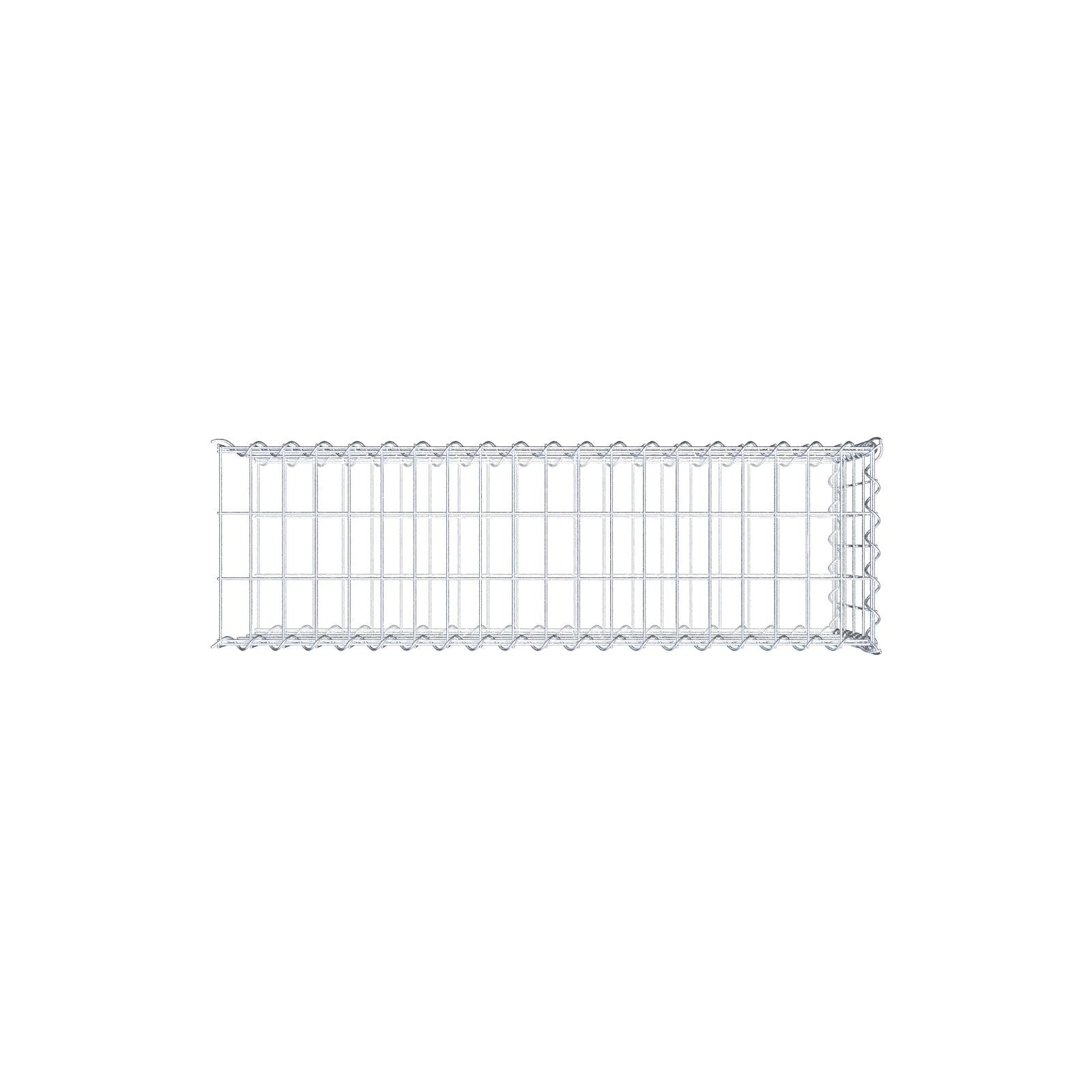 Anbaugabione Typ 2 100 cm x 40 cm x 30 cm (L x H x T), Maschenweite 5 cm x 10 cm, Spirale