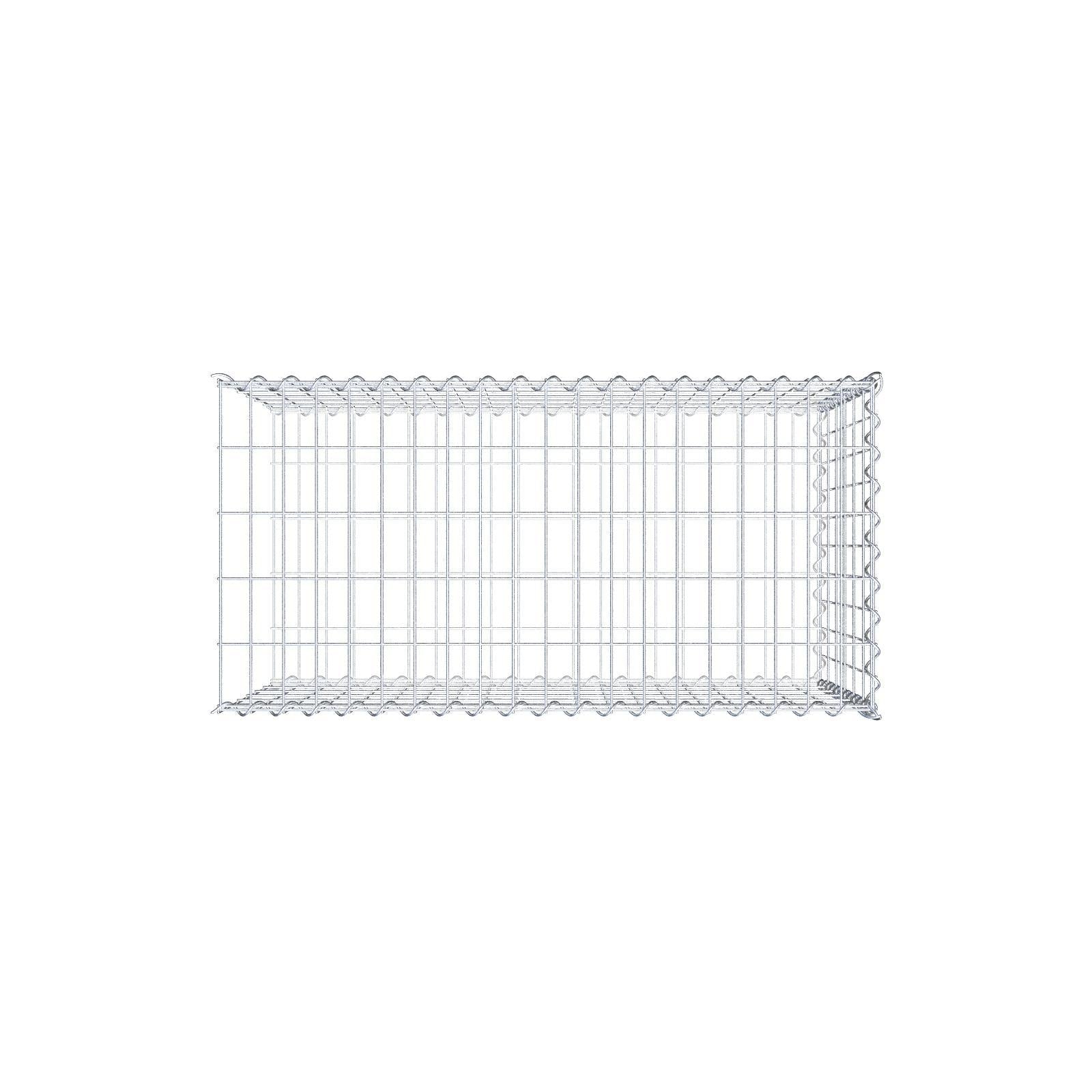 Anbaugabione Typ 2 100 cm x 60 cm x 50 cm (L x H x T), Maschenweite 5 cm x 10 cm, Spirale