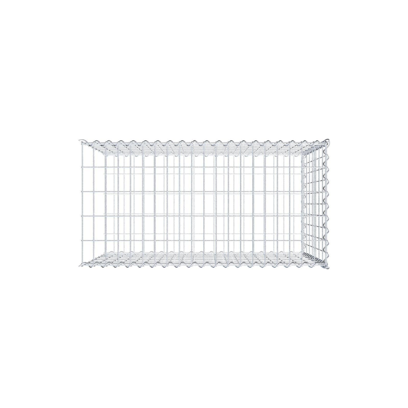 Anbaugabione Typ 2 100 cm x 70 cm x 50 cm (L x H x T), Maschenweite 5 cm x 10 cm, Spirale