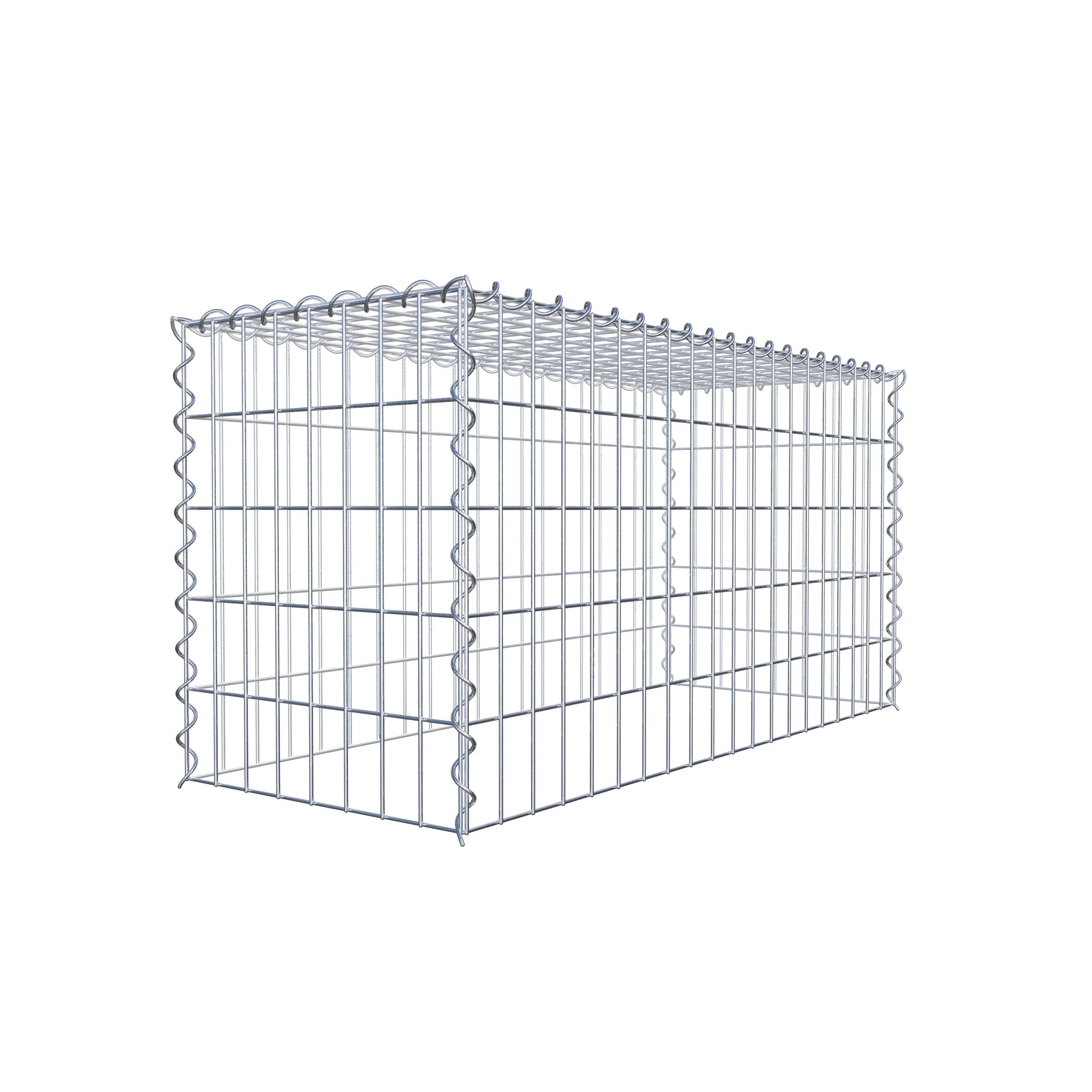 Anbaugabione Typ 3 100 cm x 50 cm x 40 cm (L x H x T), Maschenweite 5 cm x 10 cm, Spirale