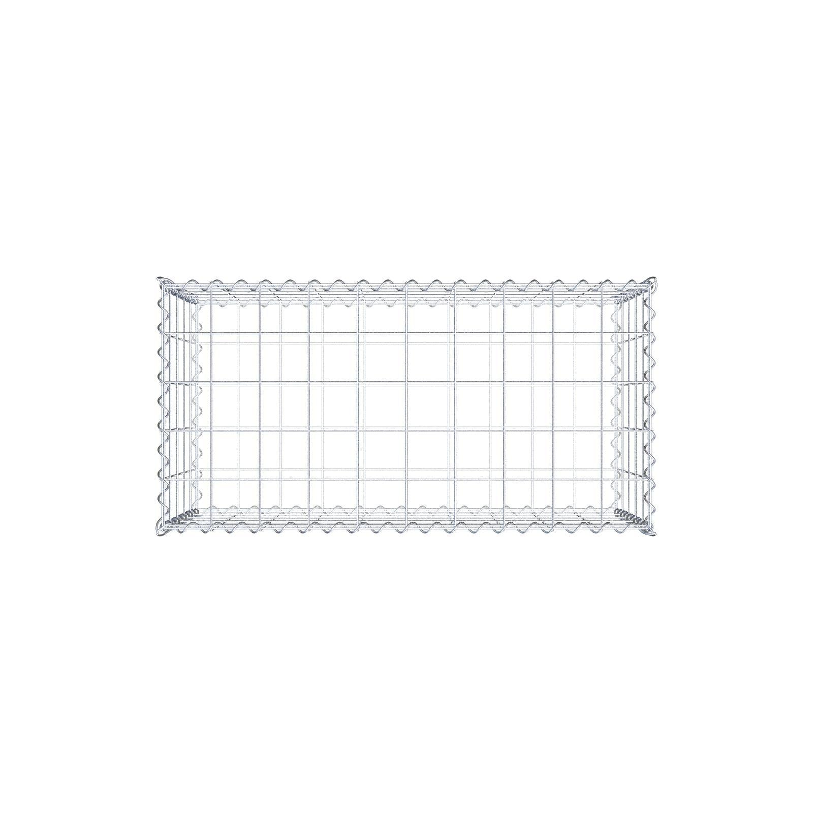 Gabione 100 cm x 50 cm x 50 cm (L x H x T), Maschenweite 10 cm x 10 cm, Spirale