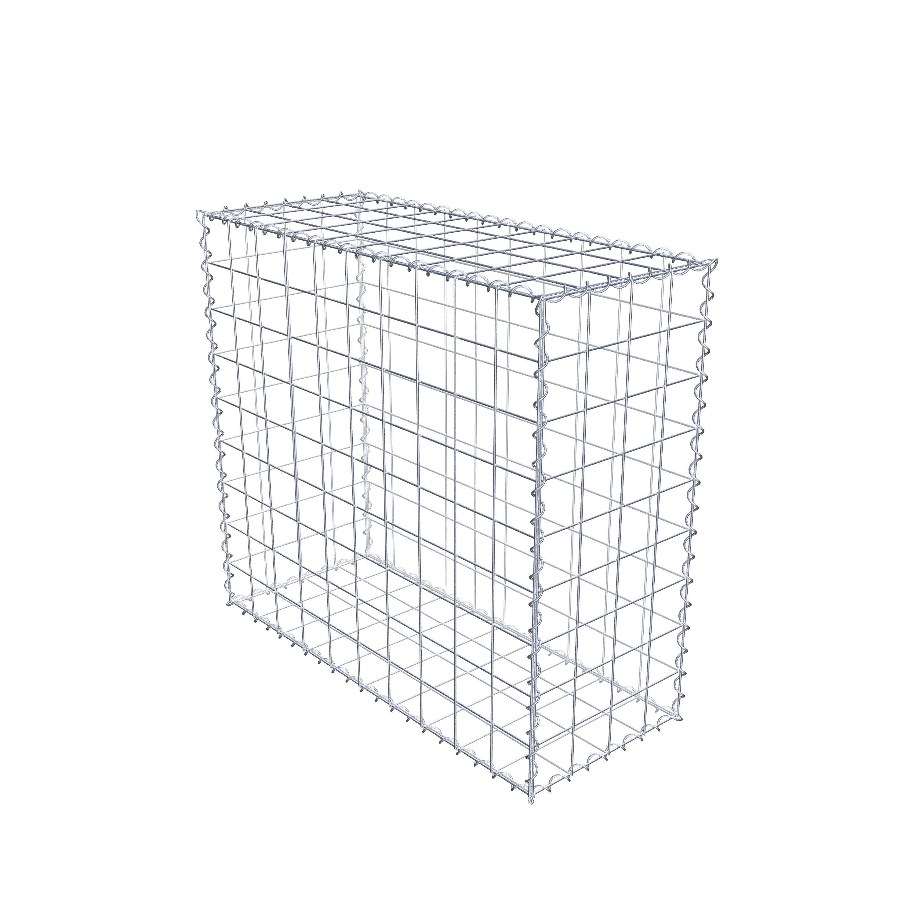 Gabione 100 cm x 90 cm x 40 cm (L x H x T), Maschenweite 10 cm x 10 cm, Spirale
