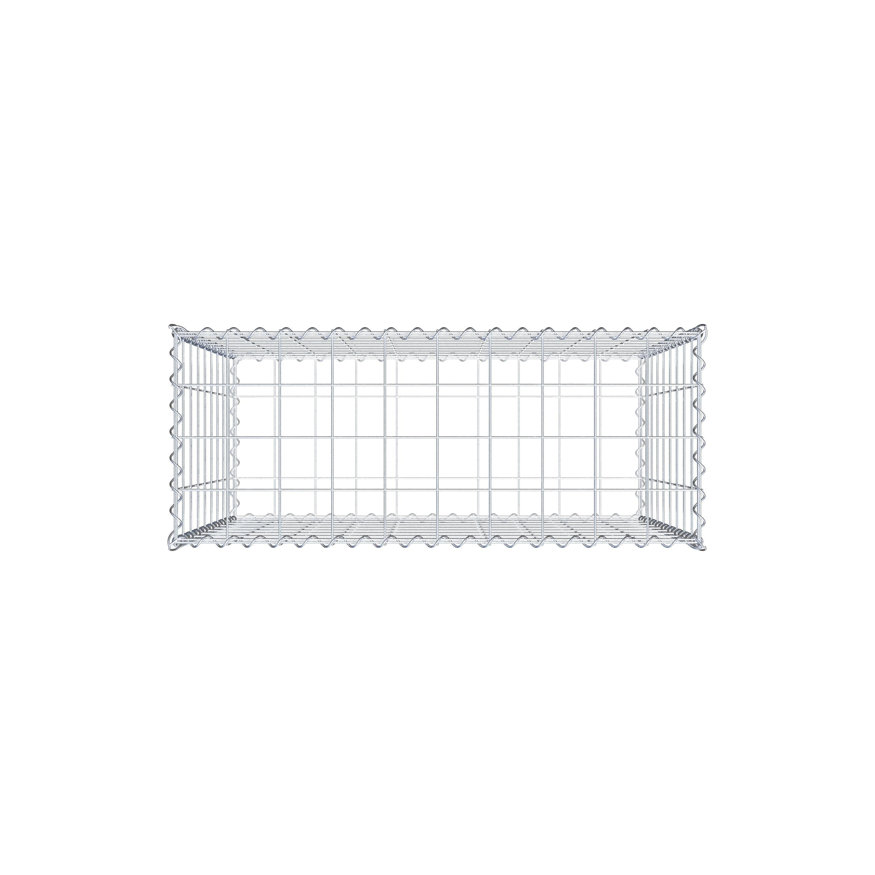Gabione 100 cm x 90 cm x 40 cm (L x H x T), Maschenweite 10 cm x 10 cm, Spirale