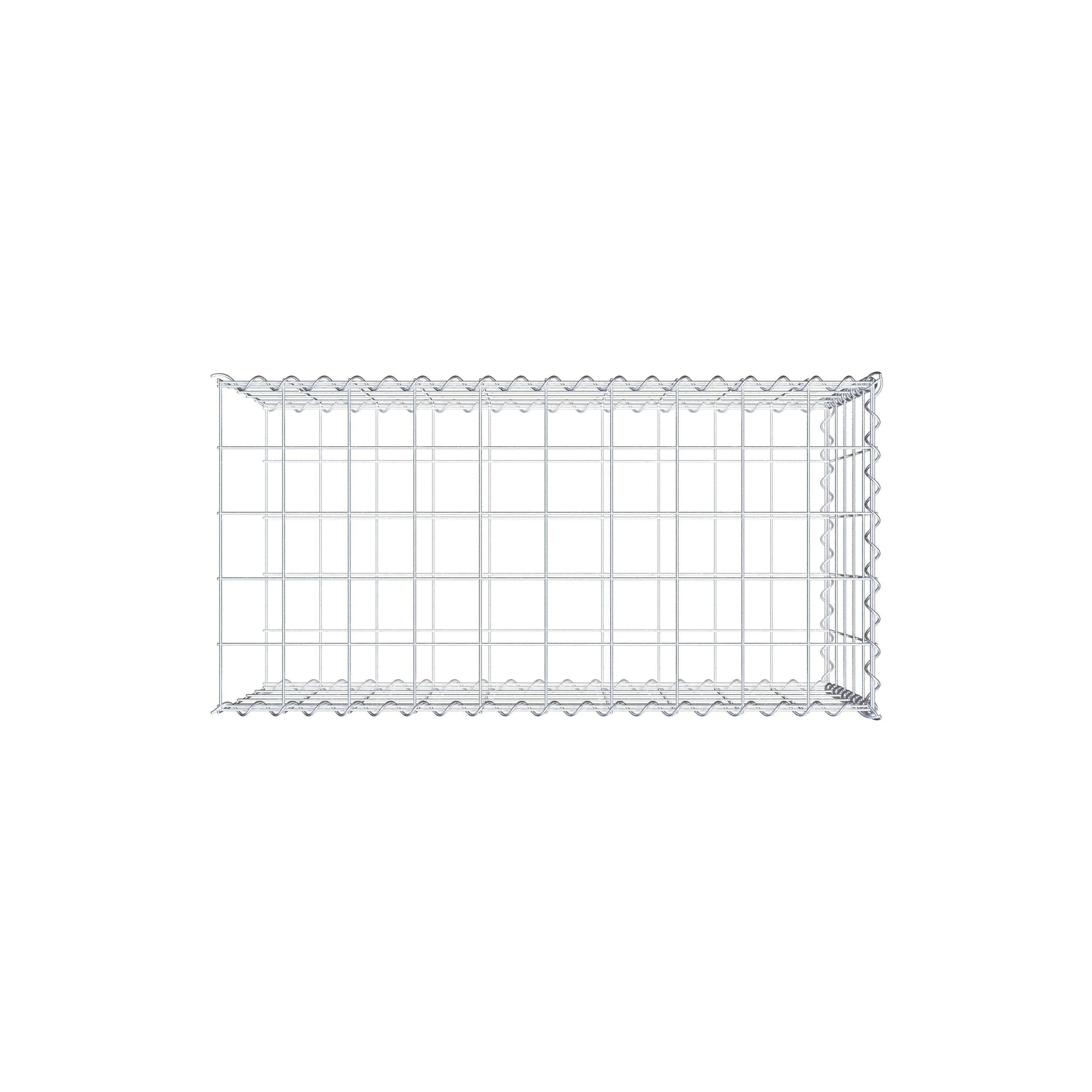 Anbaugabione Typ 2 100 cm x 50 cm x 50 cm (L x H x T), Maschenweite 10 cm x 10 cm, Spirale