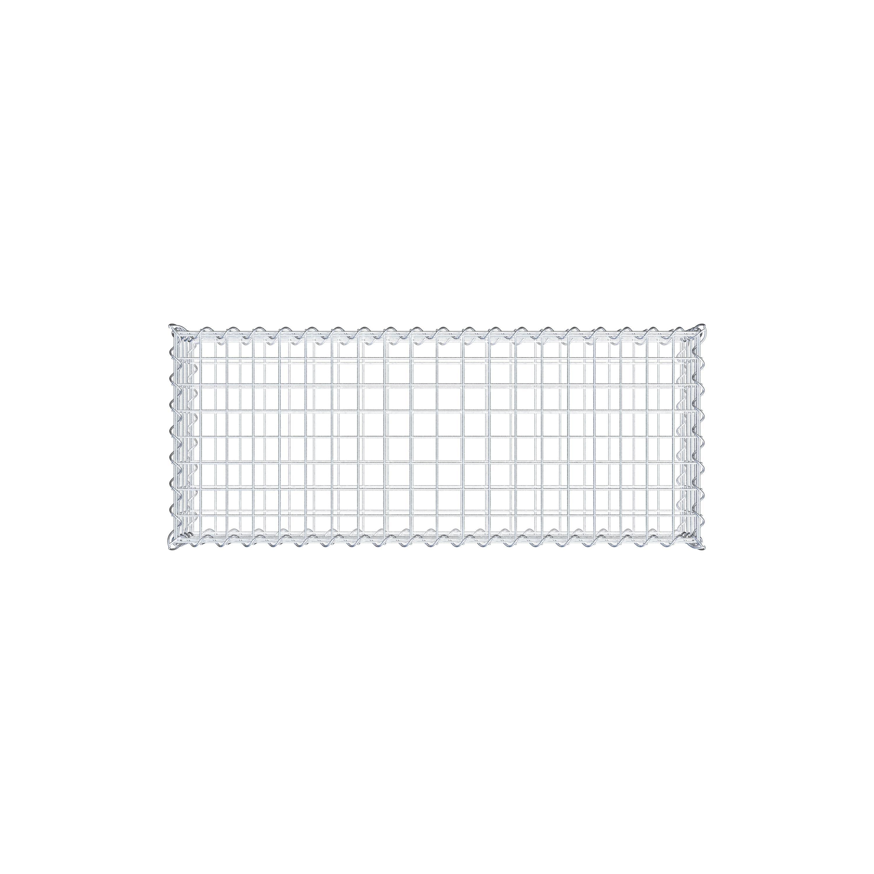 Gabione 100 cm x 20 cm x 40 cm (L x H x T), Maschenweite 5 cm x 5 cm, Spirale