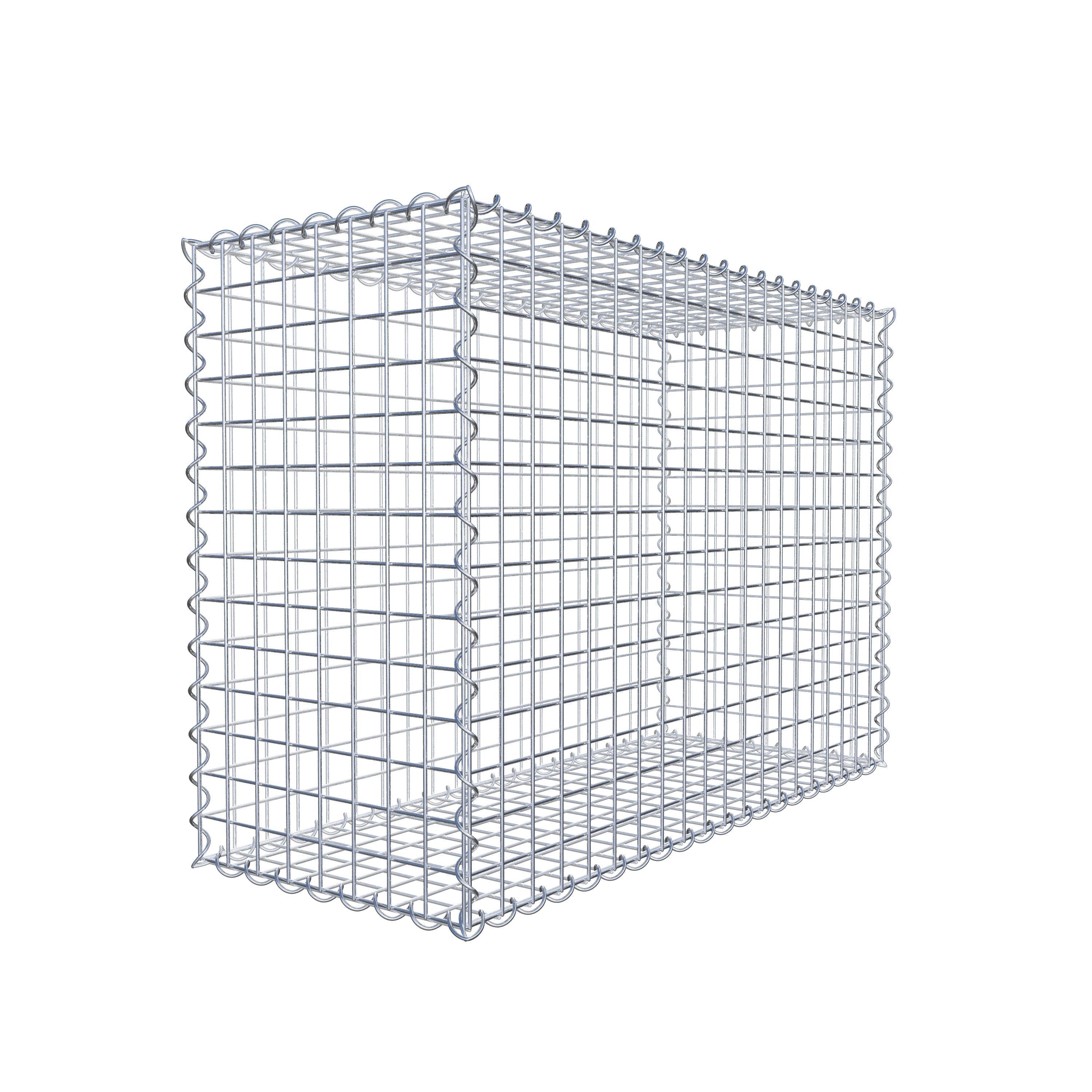 Gabione 100 cm x 70 cm x 40 cm (L x H x T), Maschenweite 5 cm x 5 cm, Spirale