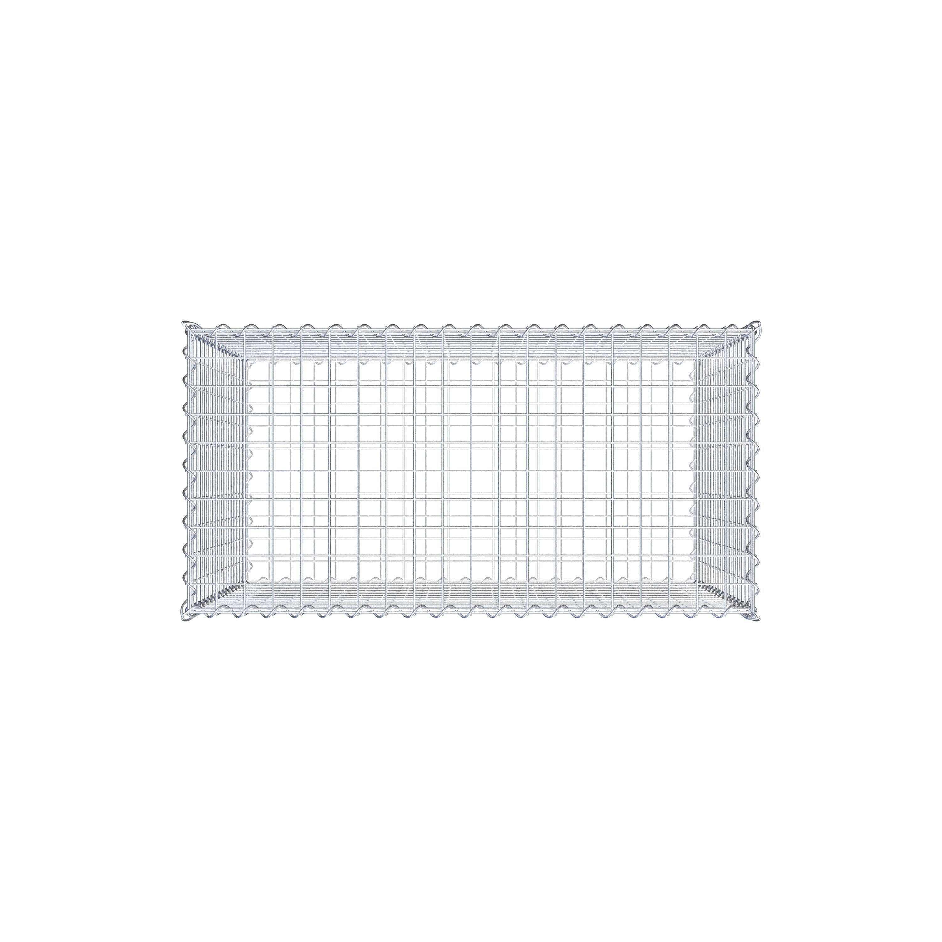 Gabione 100 cm x 80 cm x 50 cm (L x H x T), Maschenweite 5 cm x 5 cm, Spirale