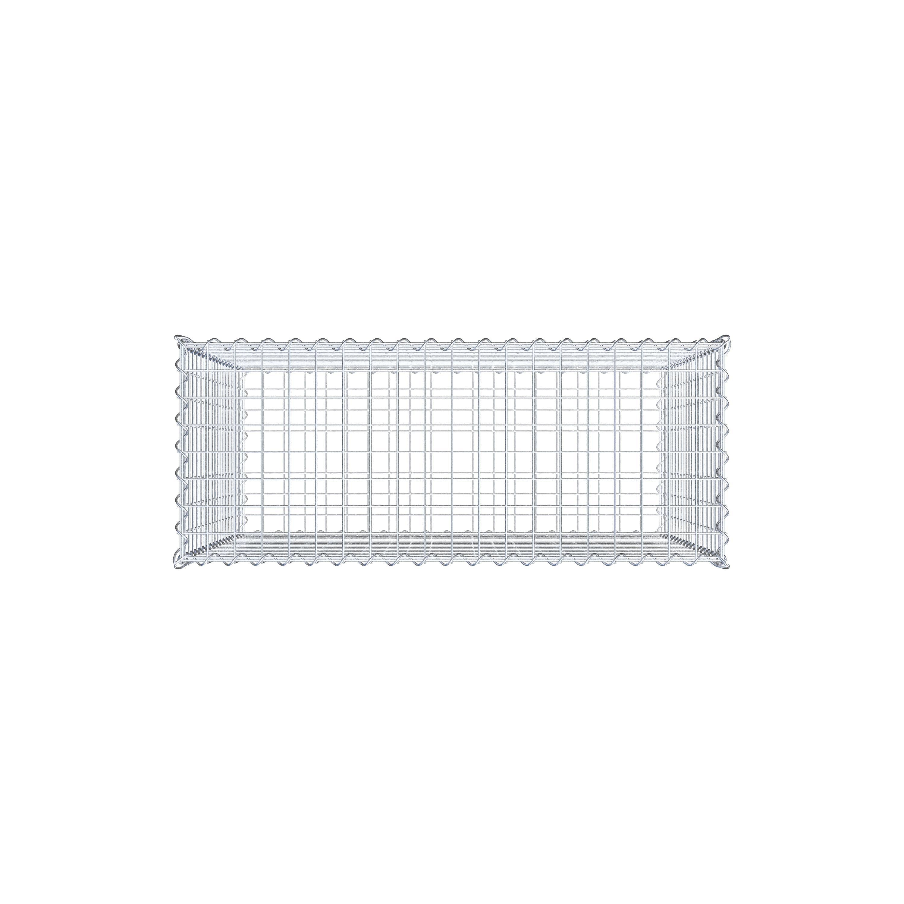 Gabione 100 cm x 90 cm x 40 cm (L x H x T), Maschenweite 5 cm x 5 cm, Spirale