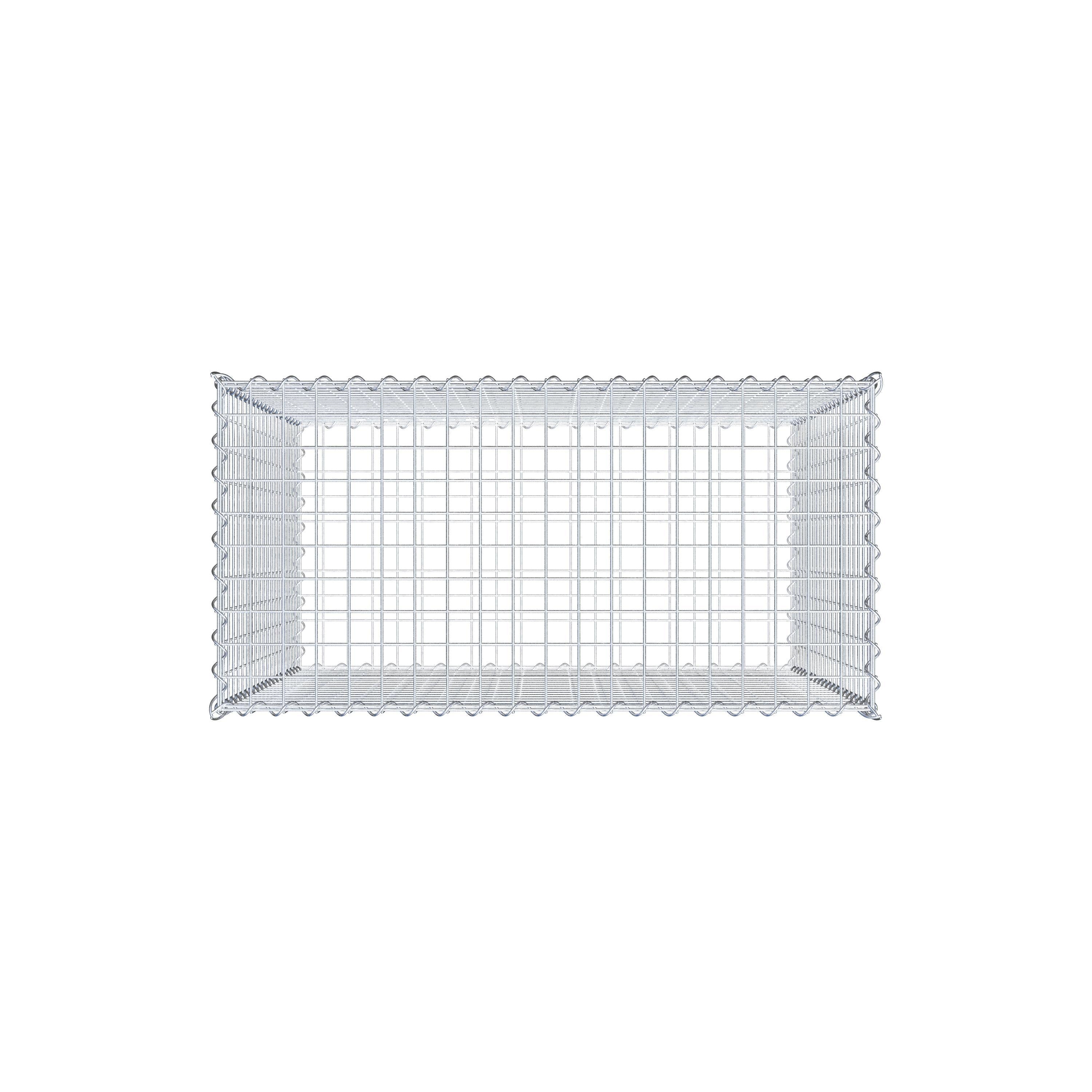 Gabione 100 cm x 100 cm x 50 cm (L x H x T), Maschenweite 5 cm x 5 cm, Spirale