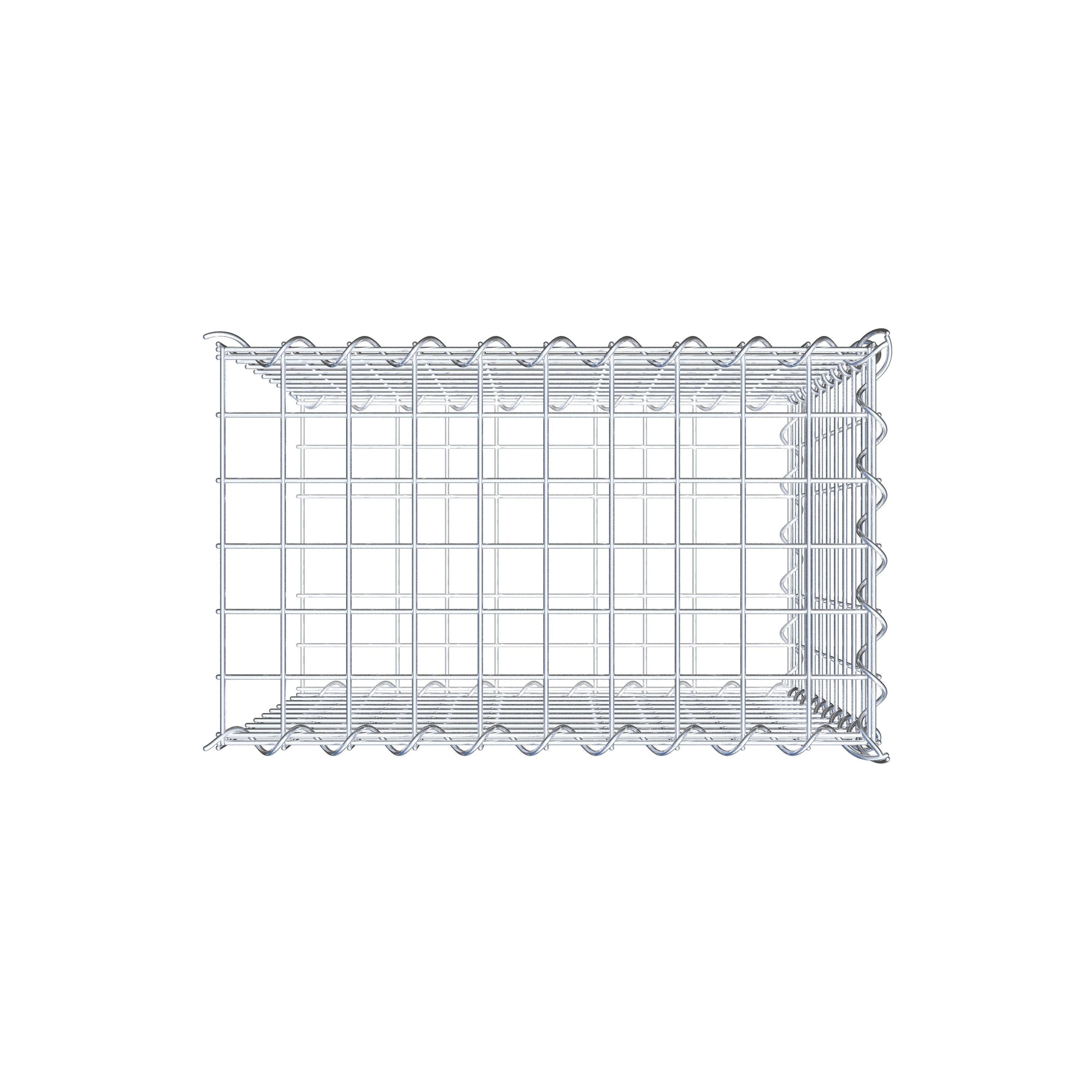 Anbaugabione Typ 2 50 cm x 50 cm x 30 cm (L x H x T), Maschenweite 5 cm x 5 cm, Spirale