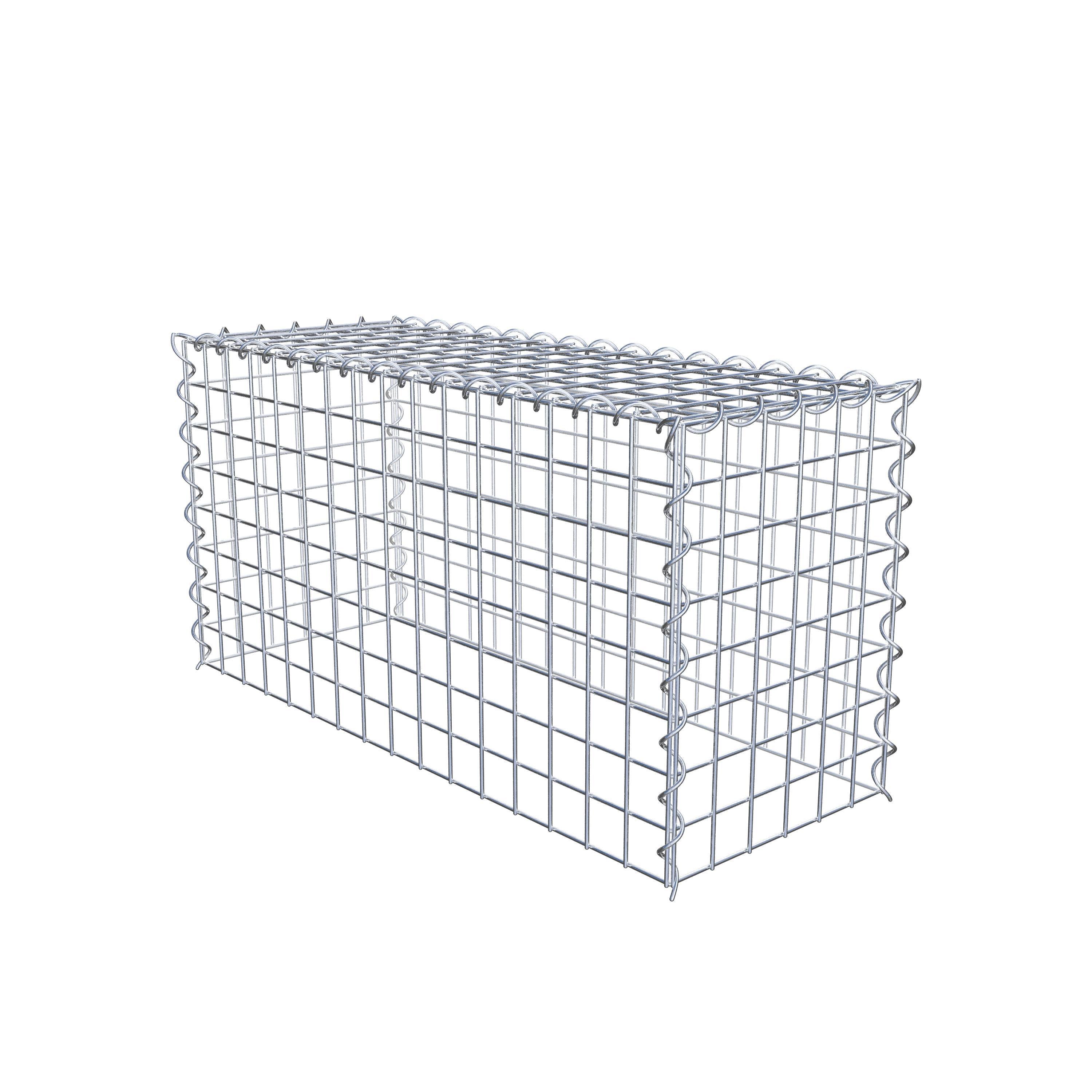 Anbaugabione Typ 3 80 cm x 40 cm x 30 cm (L x H x T), Maschenweite 5 cm x 5 cm, Spirale