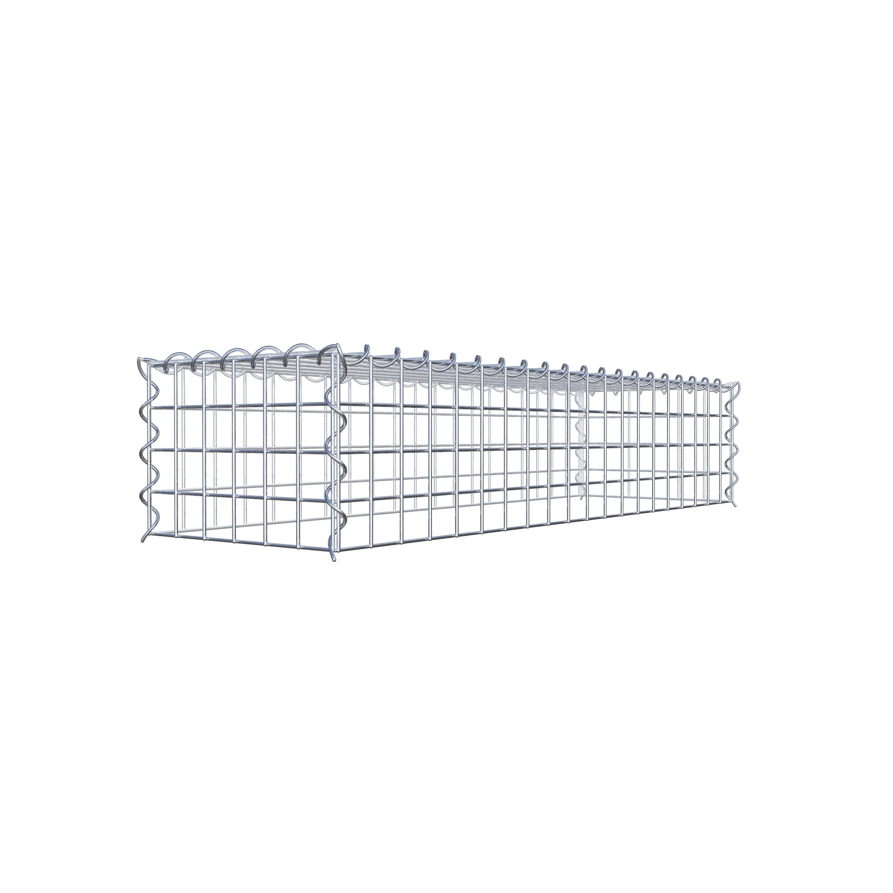 Anbaugabione Typ 3 100 cm x 20 cm x 30 cm (L x H x T), Maschenweite 5 cm x 5 cm, Spirale