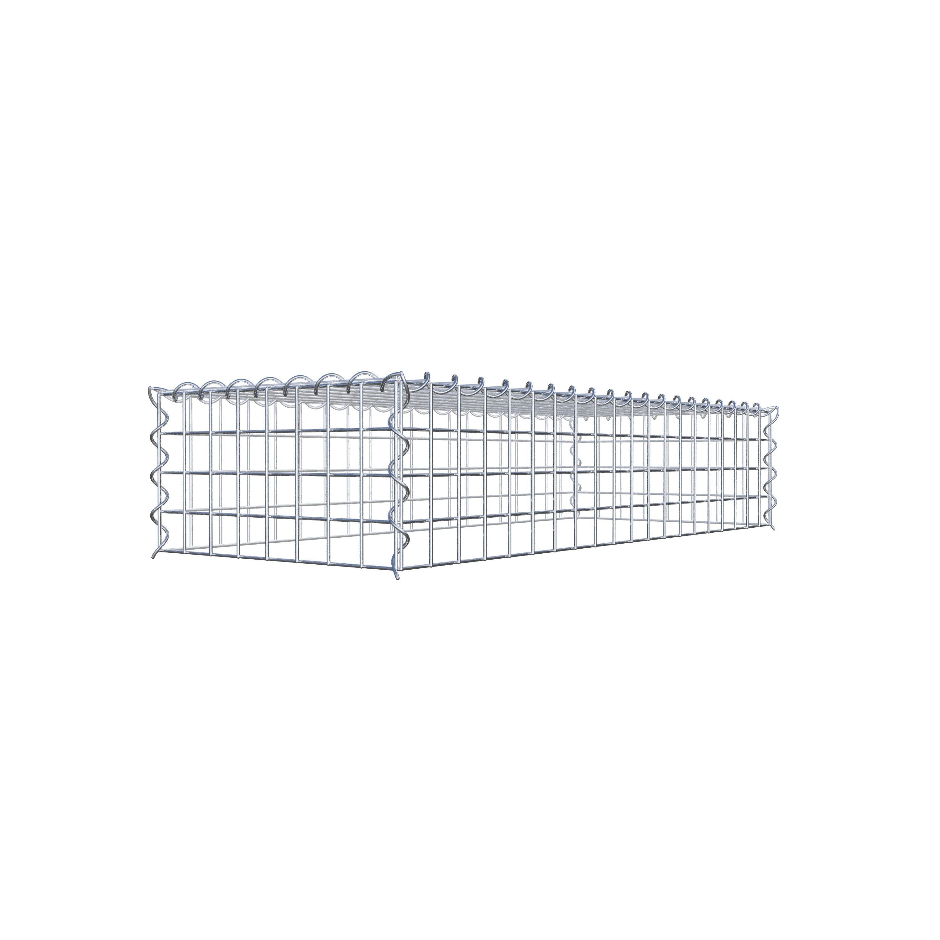 Anbaugabione Typ 3 100 cm x 20 cm x 40 cm (L x H x T), Maschenweite 5 cm x 5 cm, Spirale