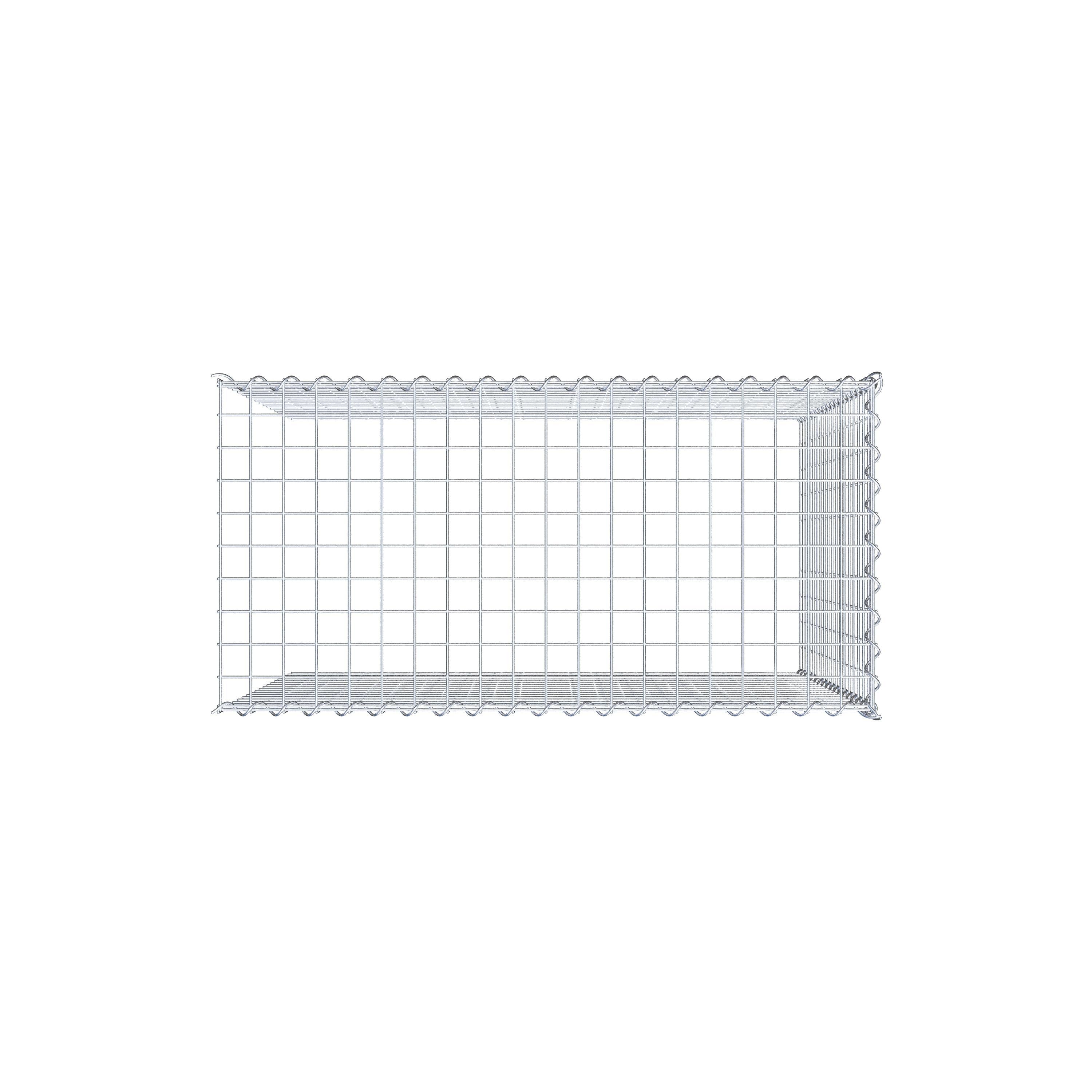 Anbaugabione Typ 4 100 cm x 90 cm x 50 cm (L x H x T), Maschenweite 5 cm x 5 cm, Spirale