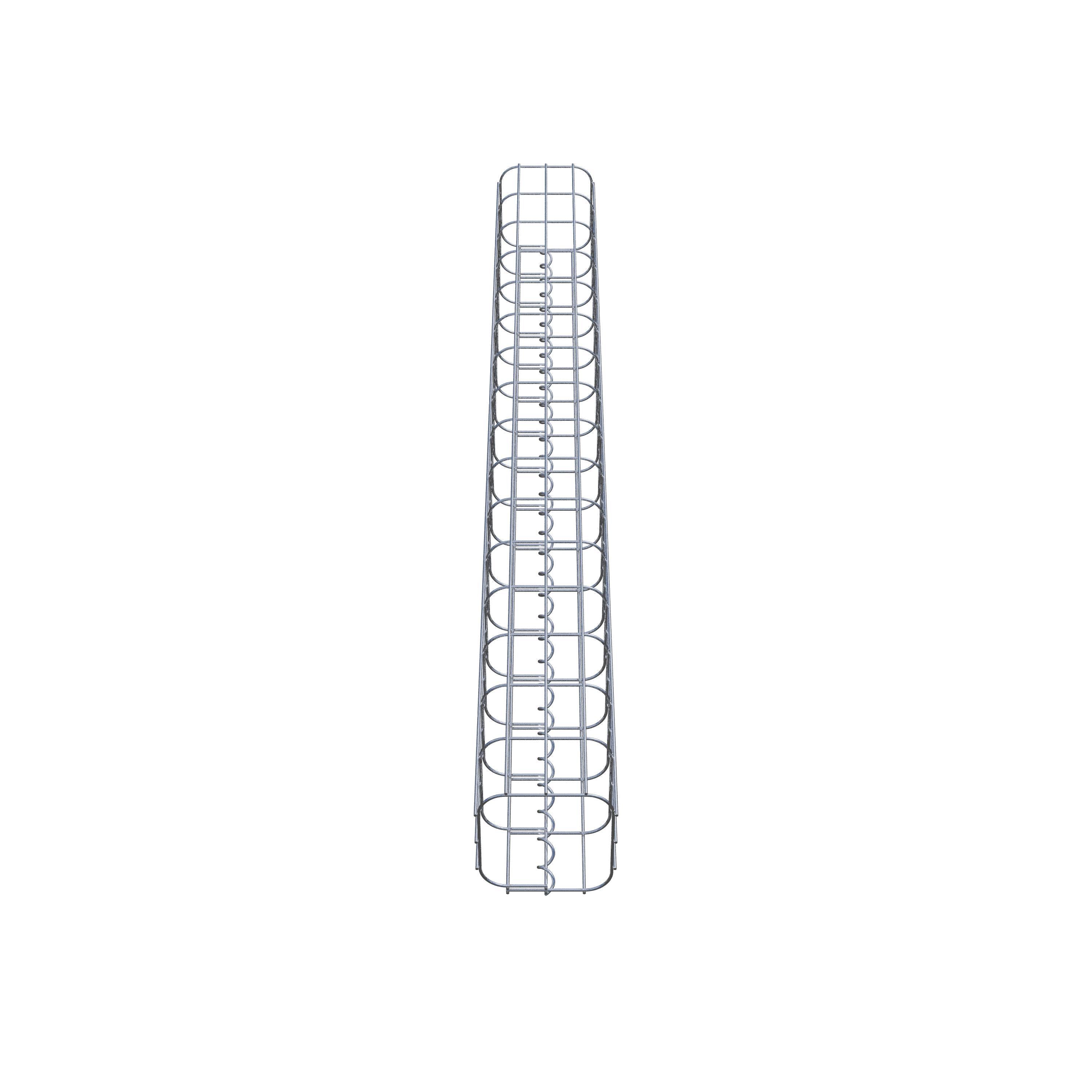 Gabionensäule eckig 17 cm x 17 cm, 160 cm Höhe, MW 5 cm x 10 cm