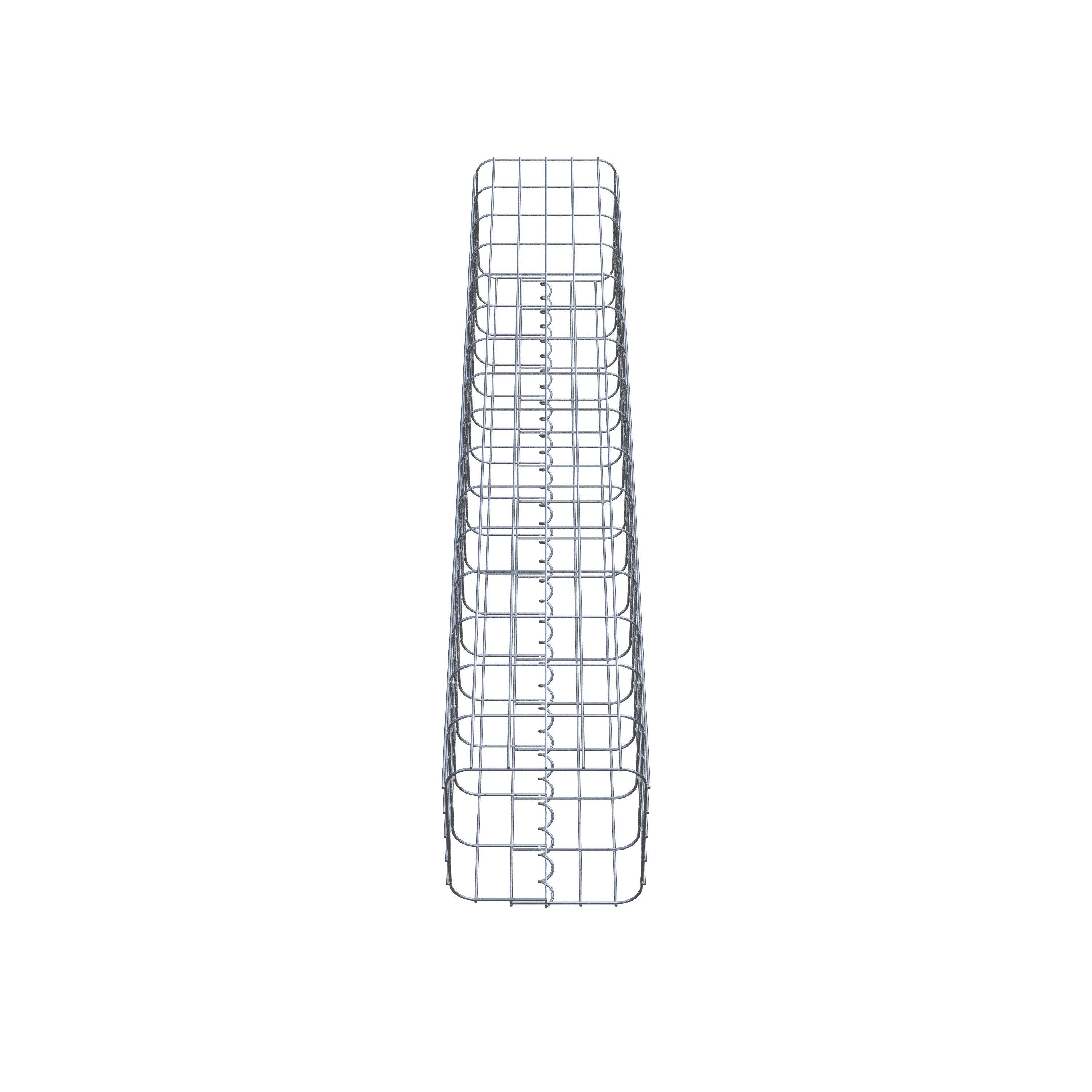 Gabionensäule eckig 27 cm x 27 cm, 160 cm Höhe, MW 5 cm x 10 cm