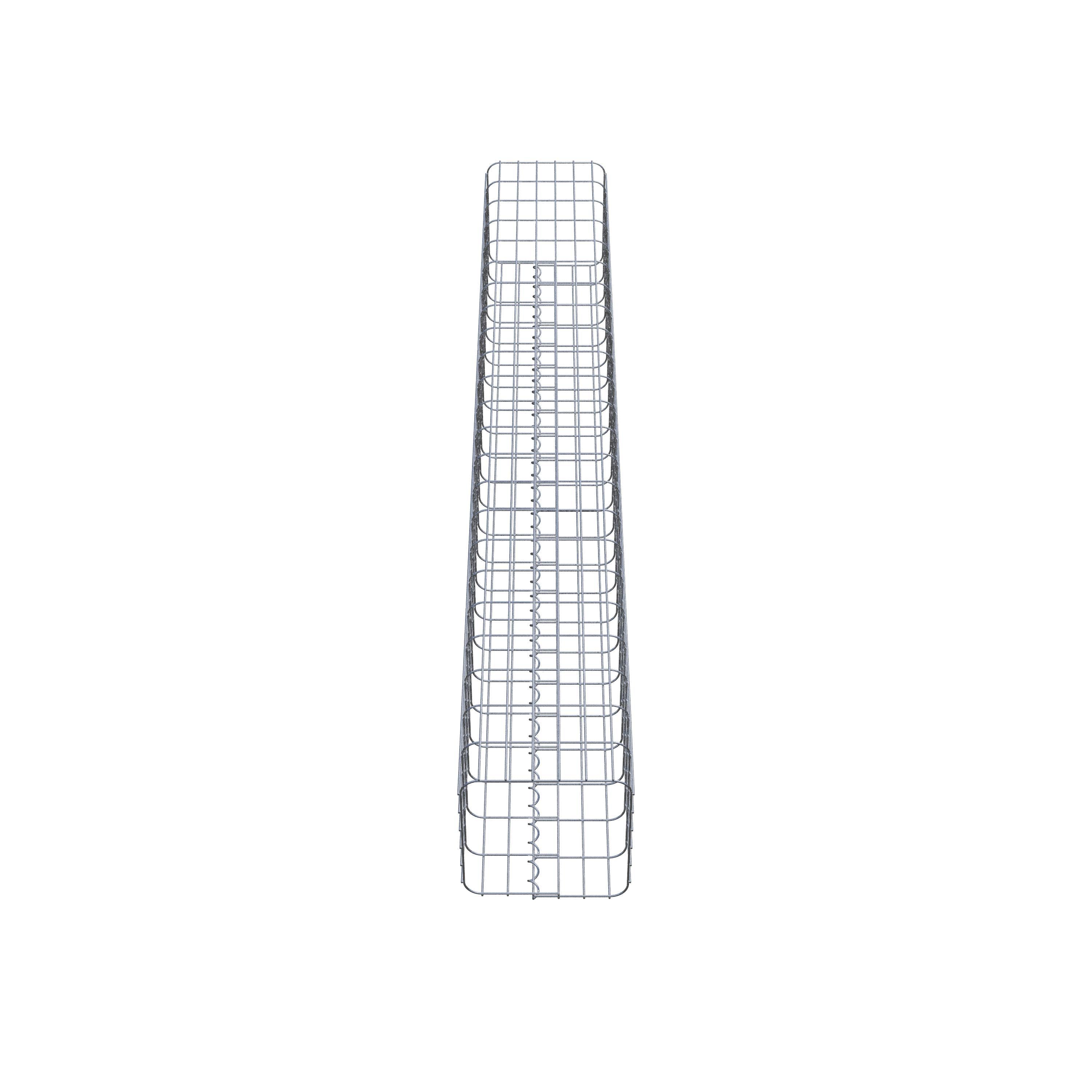 Gabionensäule eckig 32 cm x 32 cm, 230 cm Höhe, MW 5 cm x 10 cm