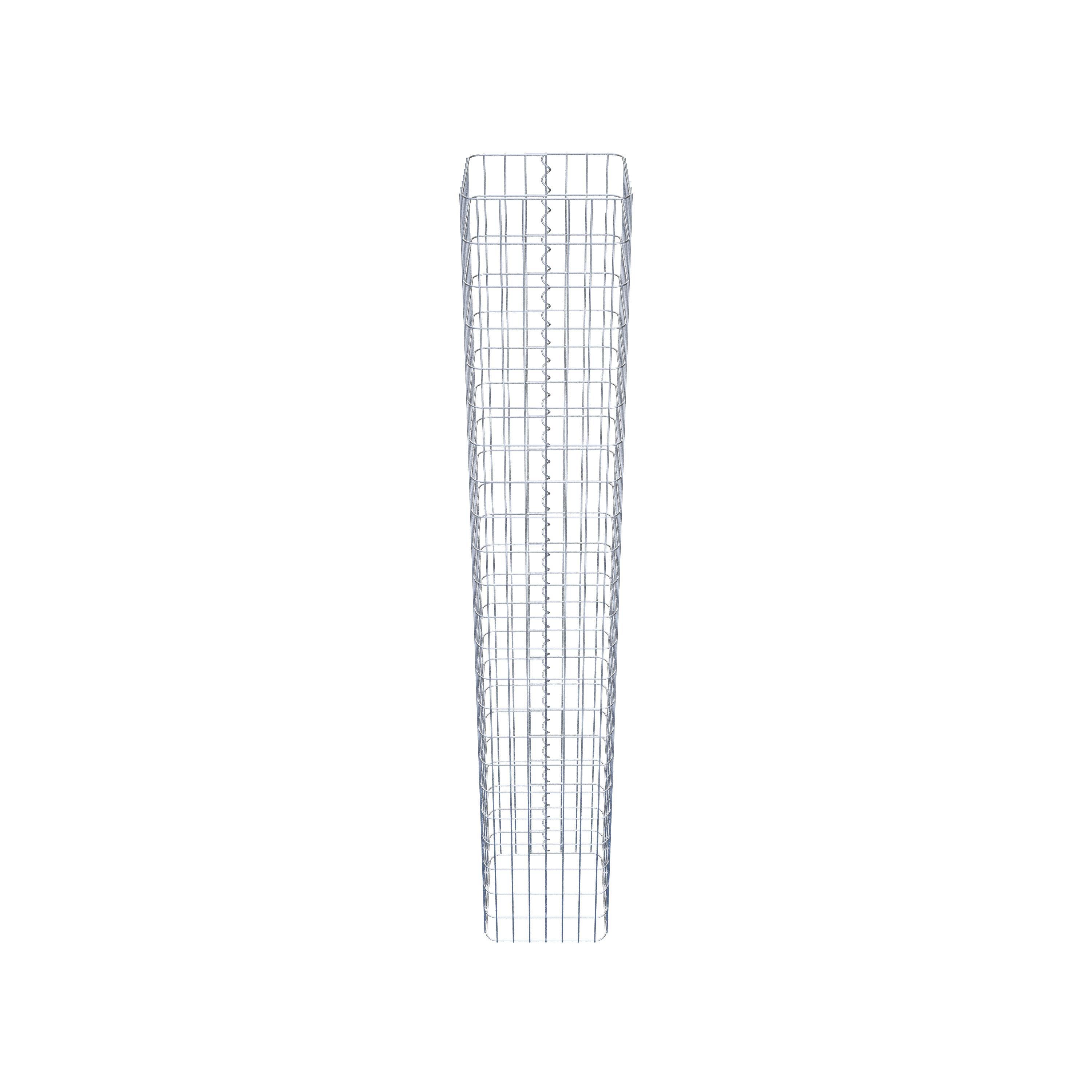 Gabionensäule eckig 37 cm x 37 cm, 230 cm Höhe, MW 5 cm x 10 cm