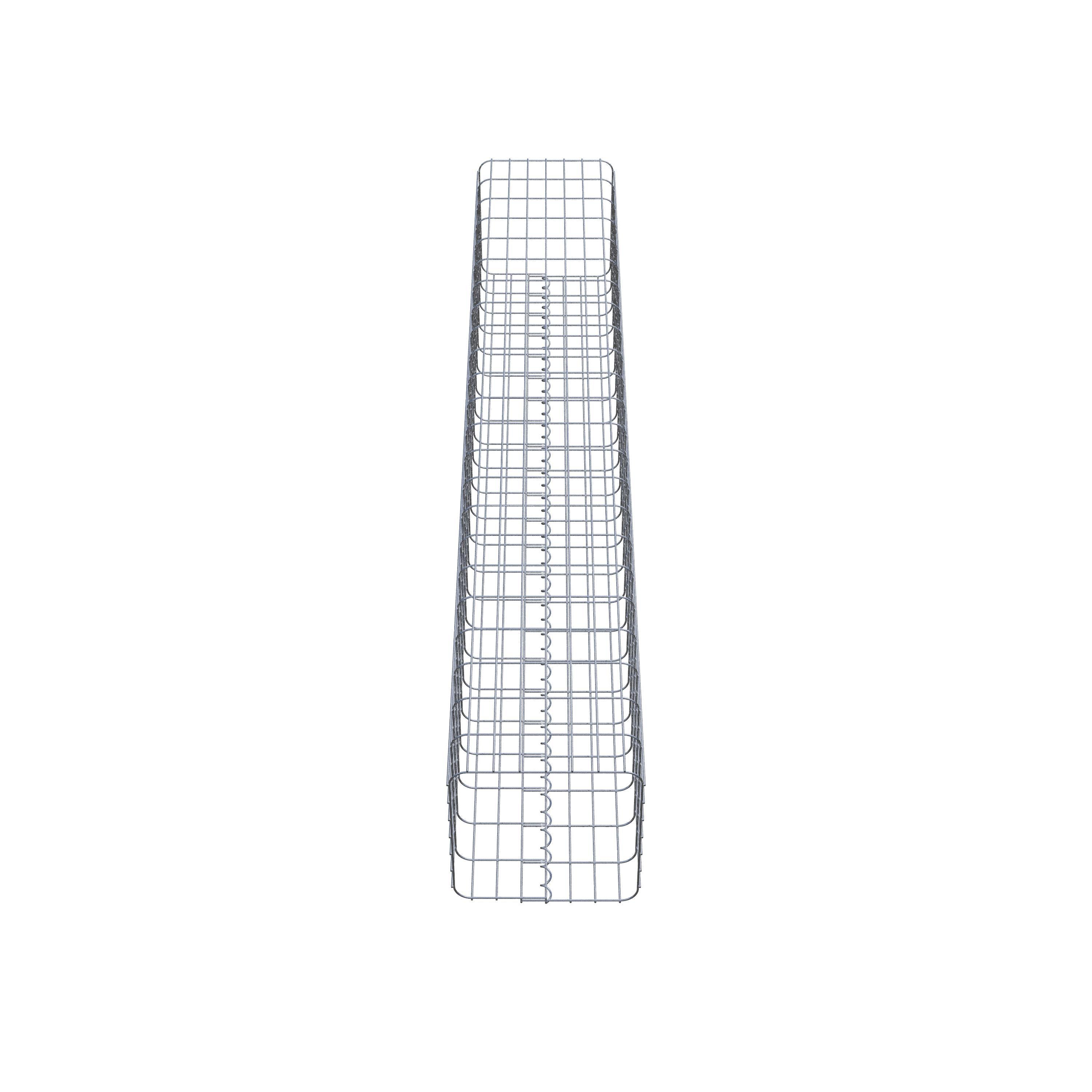 Gabionensäule eckig 37 cm x 37 cm, 230 cm Höhe, MW 5 cm x 10 cm