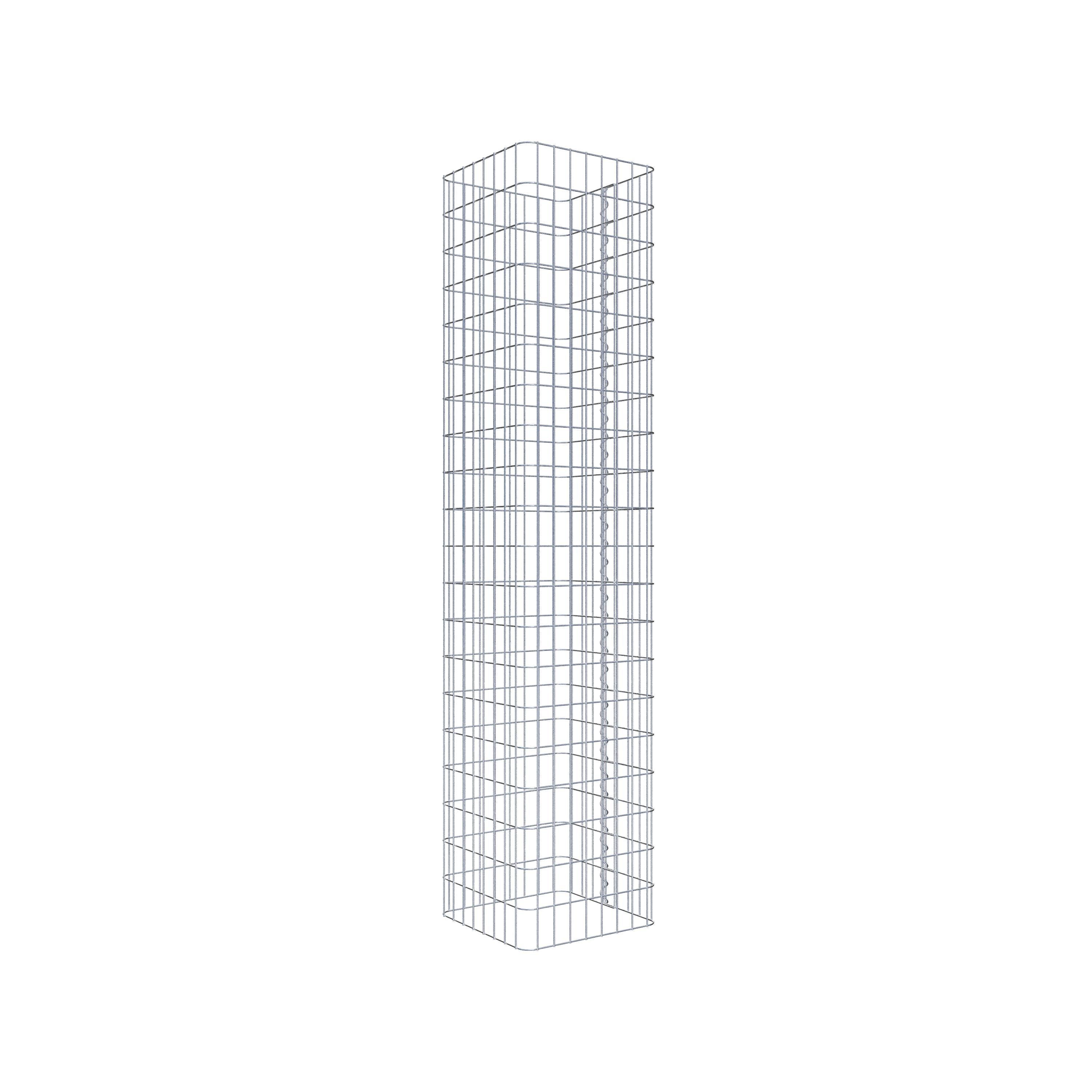 Gabionensäule eckig 42 cm x 42 cm, 200 cm Höhe, MW 5 cm x 10 cm