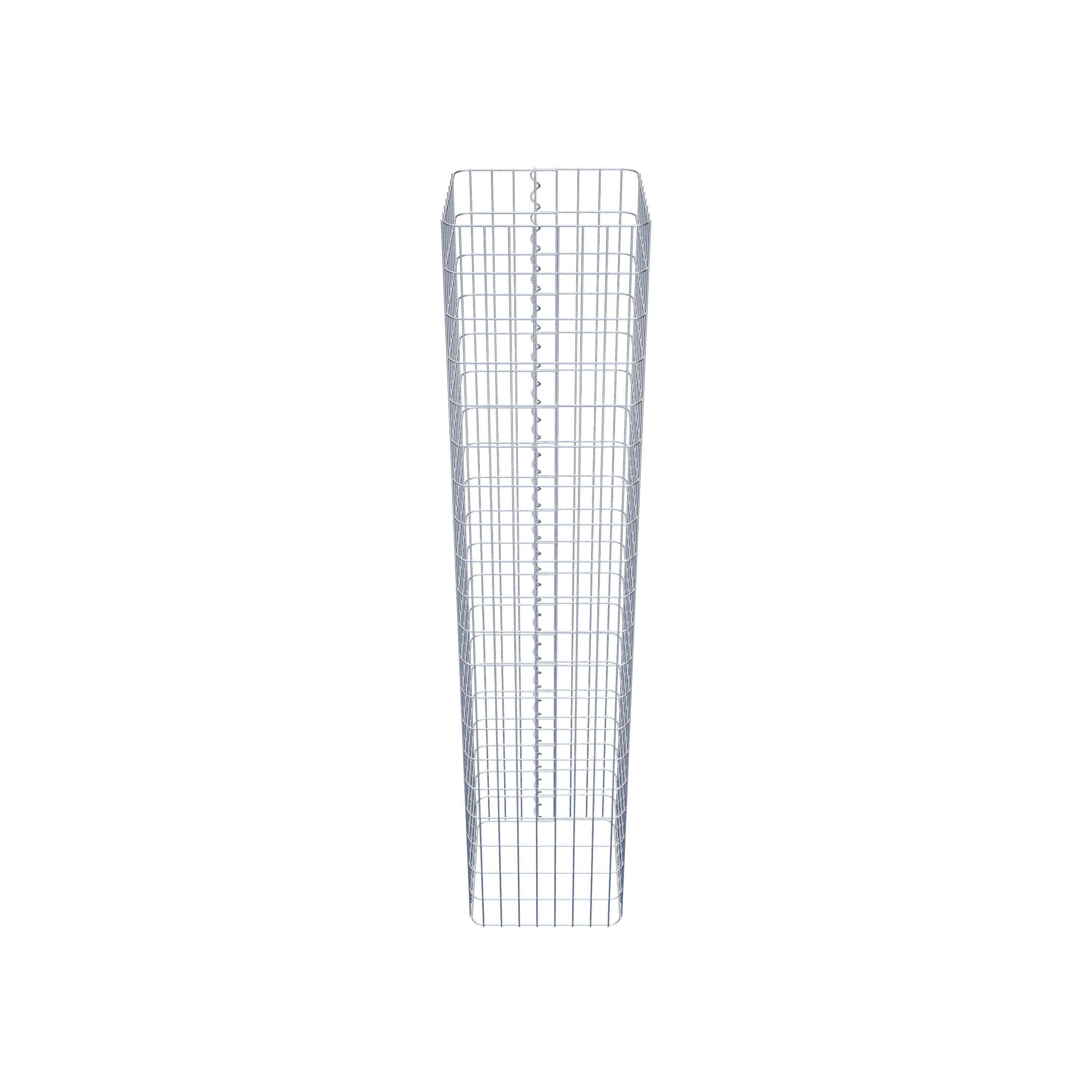 Gabionensäule eckig 42 cm x 42 cm, 200 cm Höhe, MW 5 cm x 10 cm