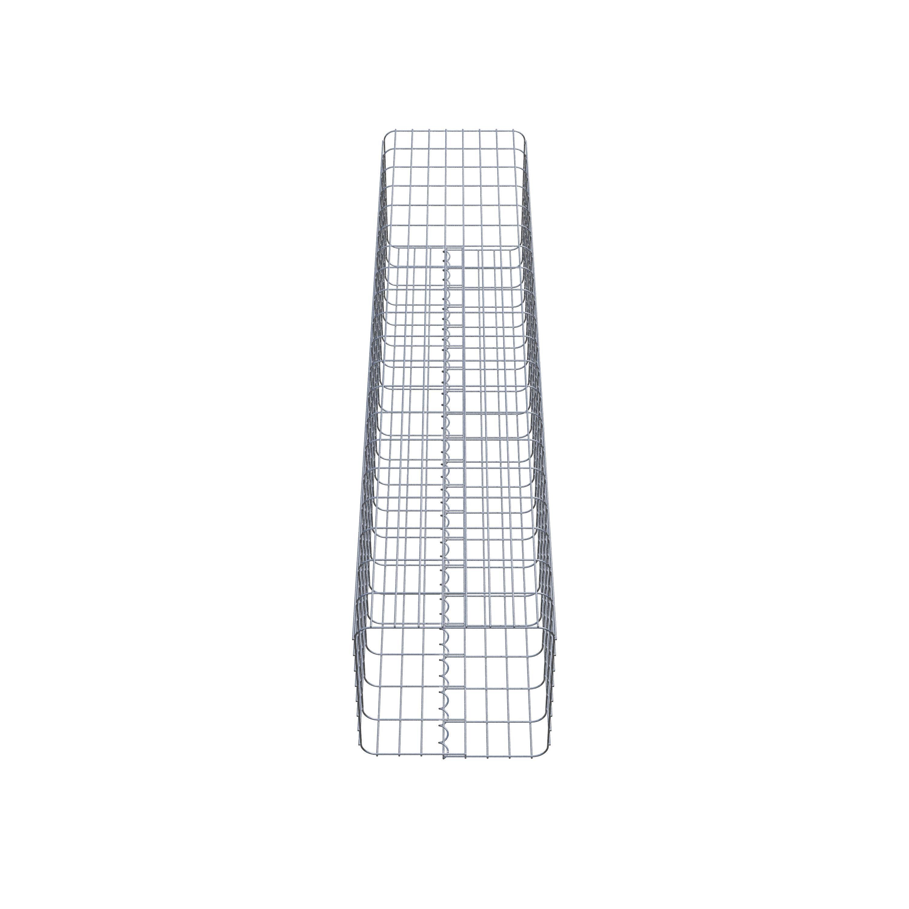 Gabionensäule eckig 42 cm x 42 cm, 200 cm Höhe, MW 5 cm x 10 cm