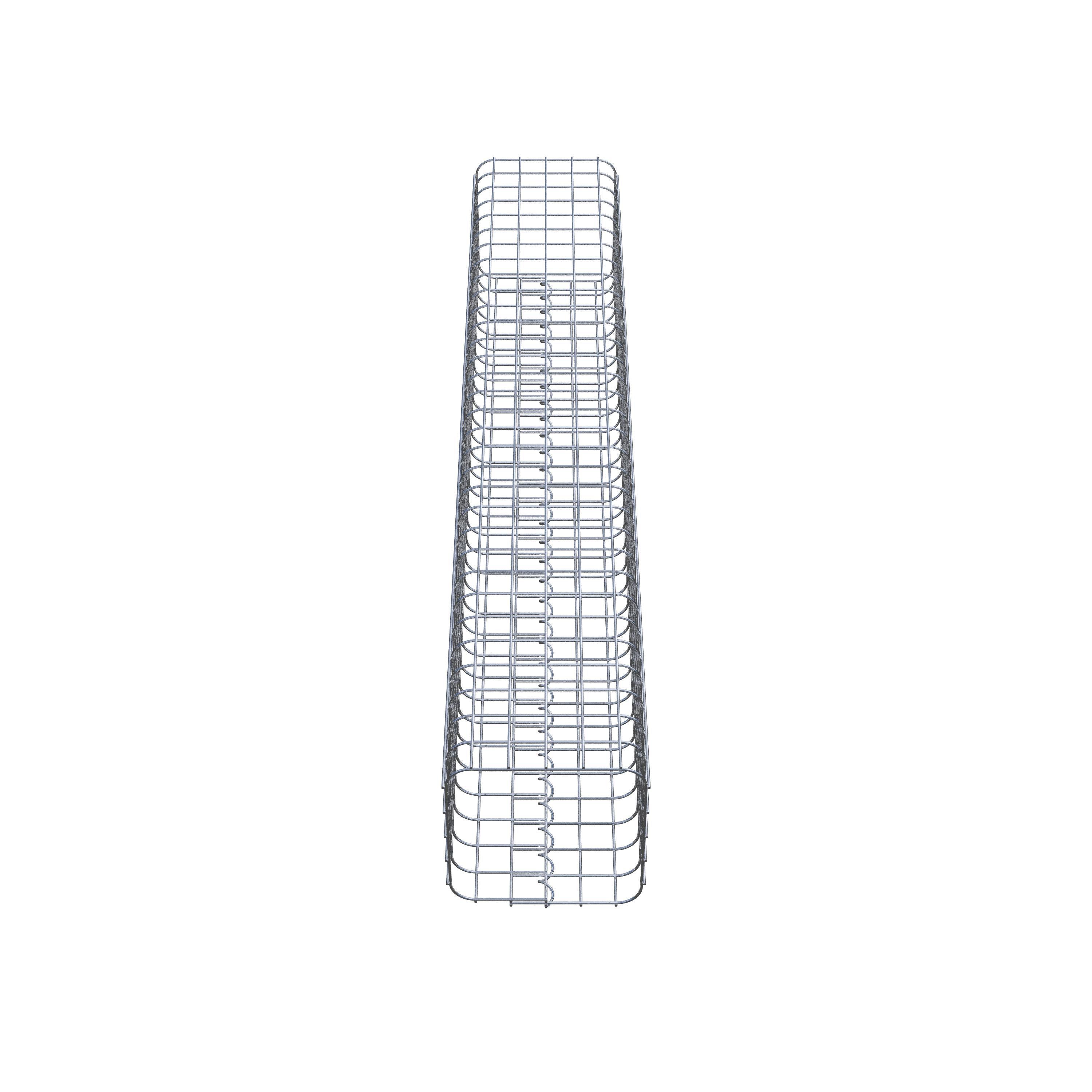Gabionensäule eckig 27 cm x 27 cm, 160 cm Höhe, MW 5 cm x 5 cm