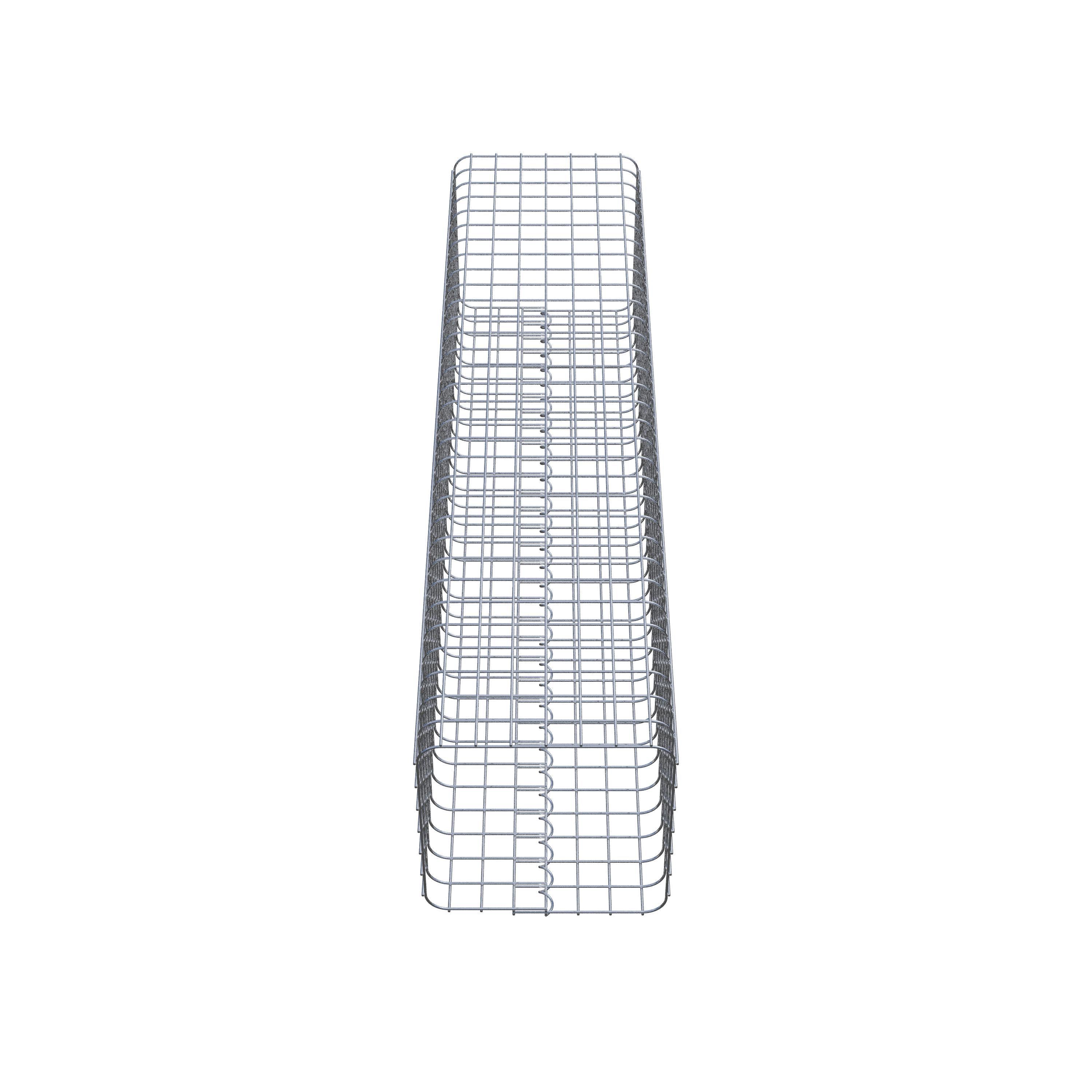Gabionensäule eckig 37 cm x 37 cm, 160 cm Höhe, MW 5 cm x 5 cm