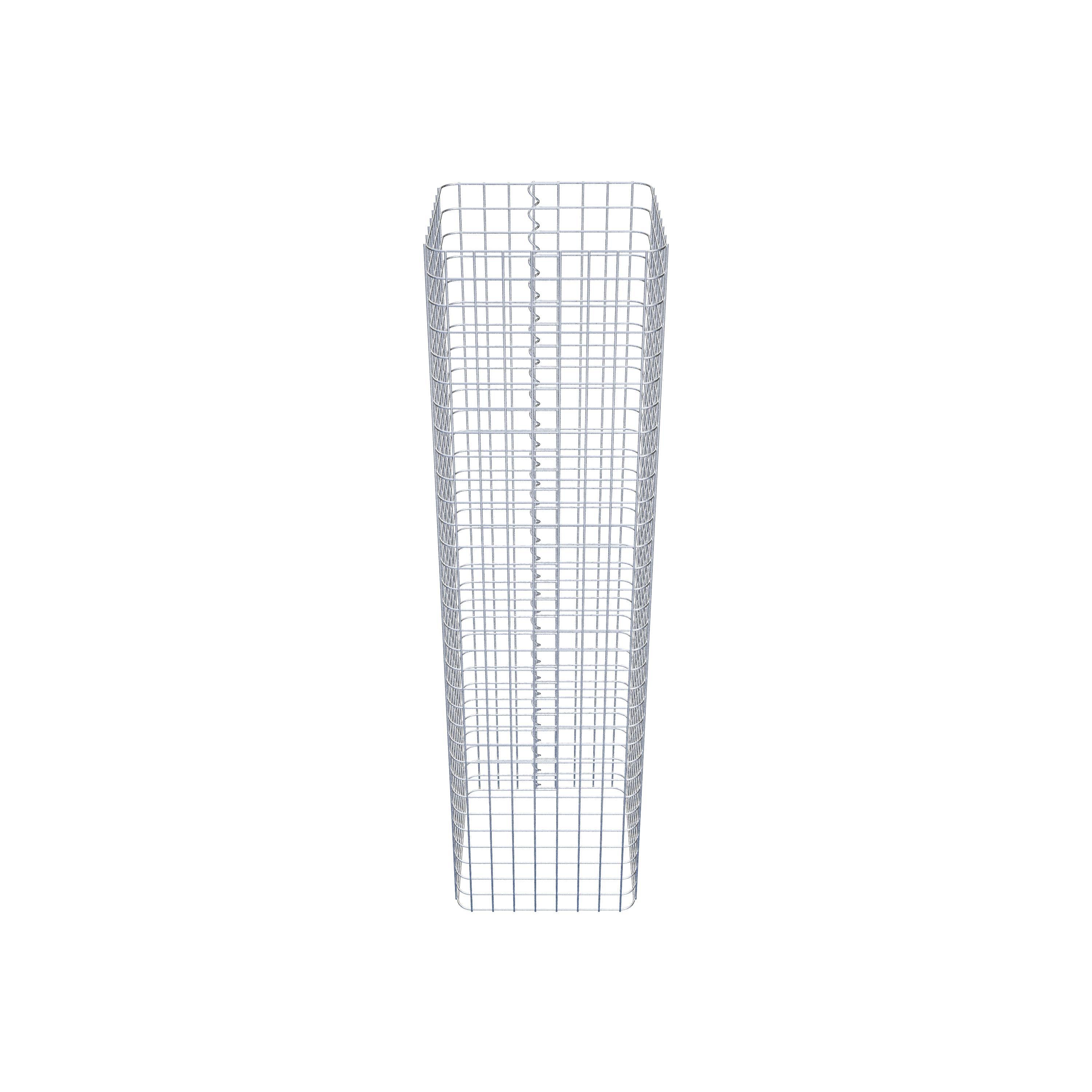 Gabionensäule eckig 42 cm x 42 cm, 160 cm Höhe, MW 5 cm x 5 cm