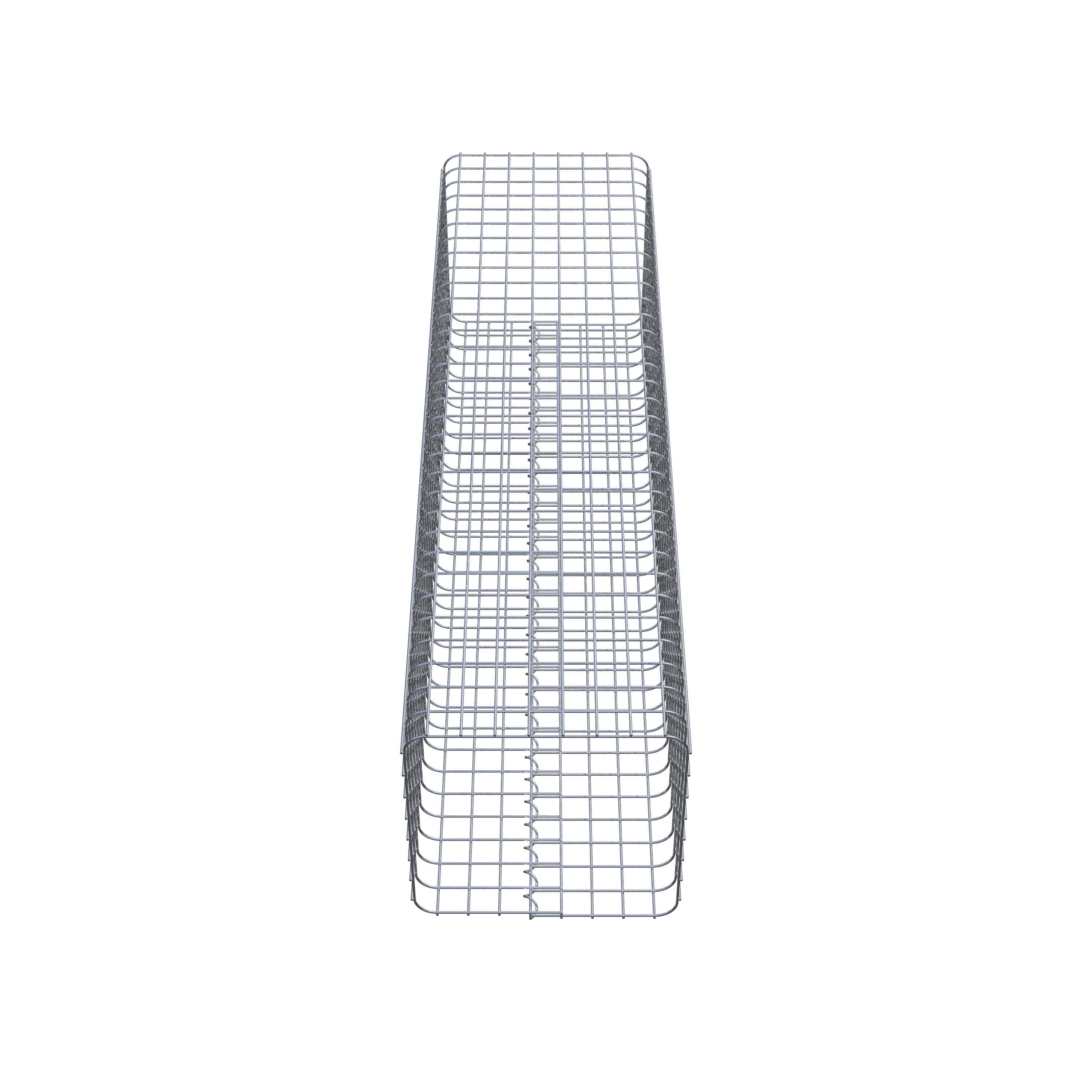 Gabionensäule eckig 42 cm x 42 cm, 160 cm Höhe, MW 5 cm x 5 cm