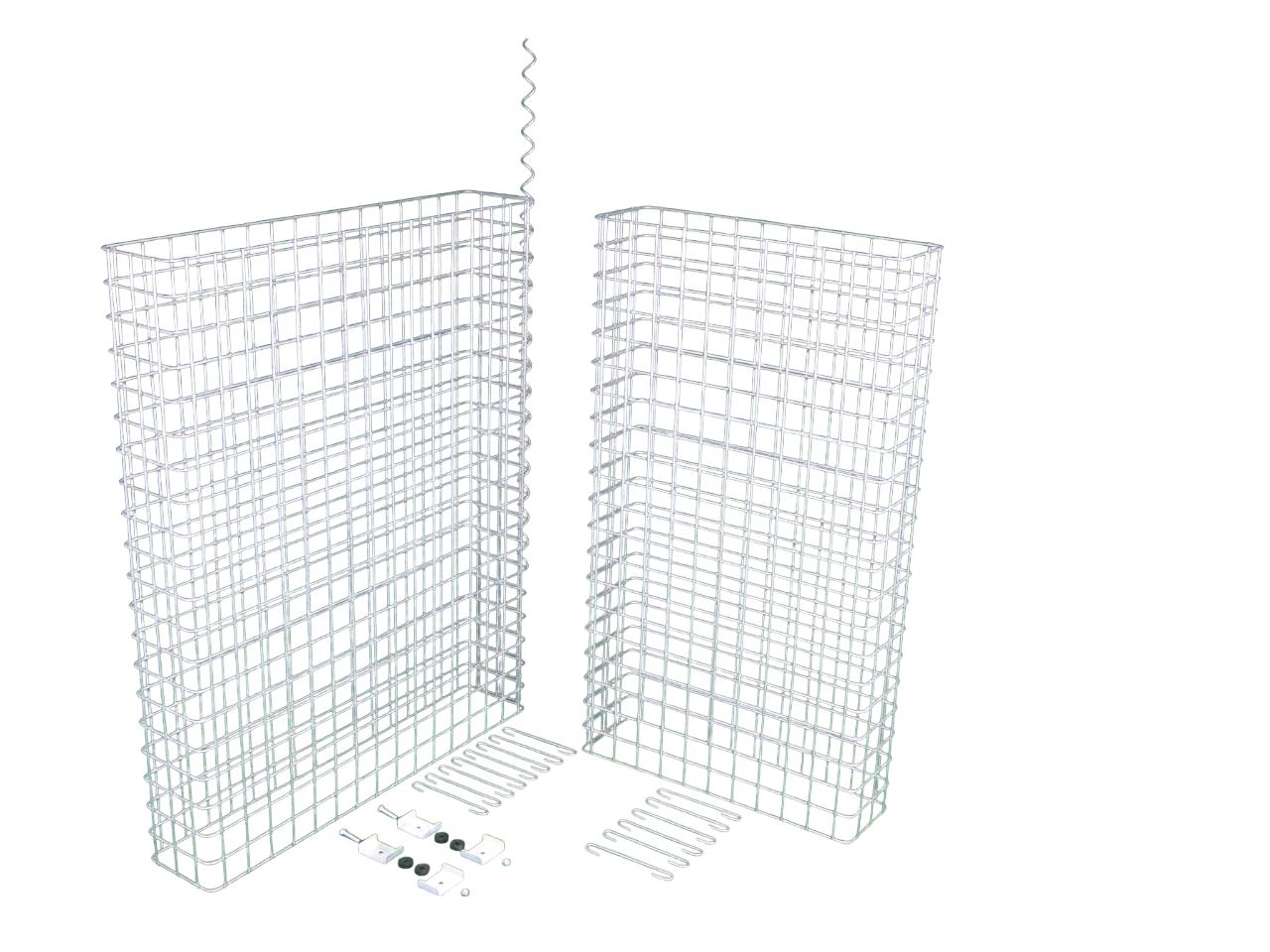 Gabionen Mülltonnenbox Anbauelement - Erweiterung für 60-120 l Mülltonnen, 115 cm Höhe