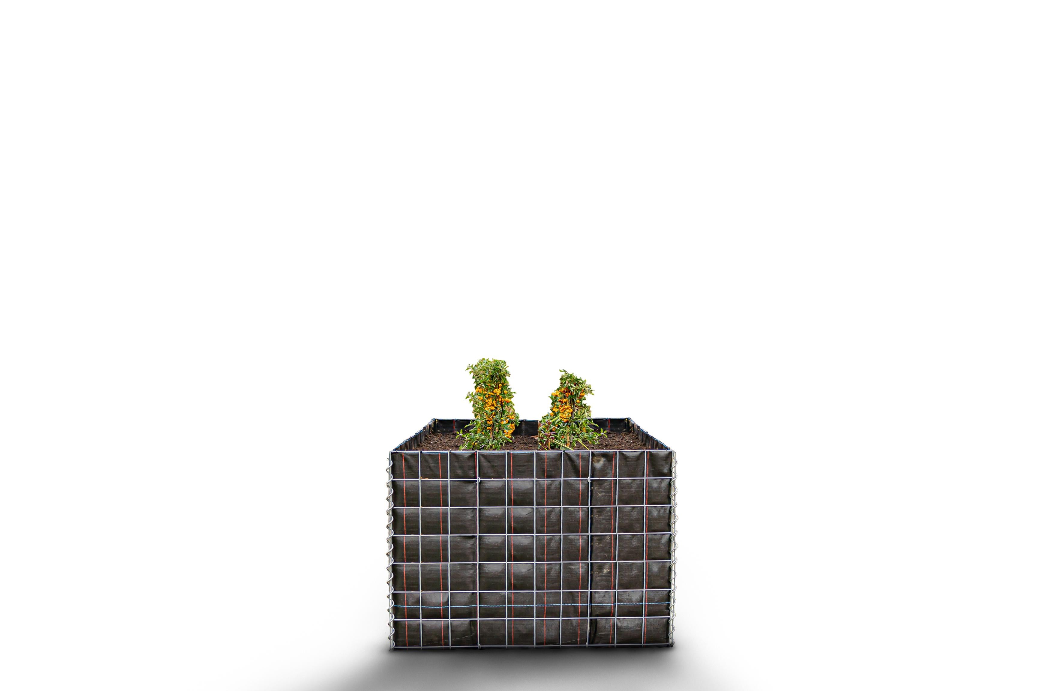 Hochbeet eckig ohne Steinbereich - Länge: 100 cm - Höhe: 70 cm - Tiefe: 100 cm - Maschenweite: 10 x 10 cm