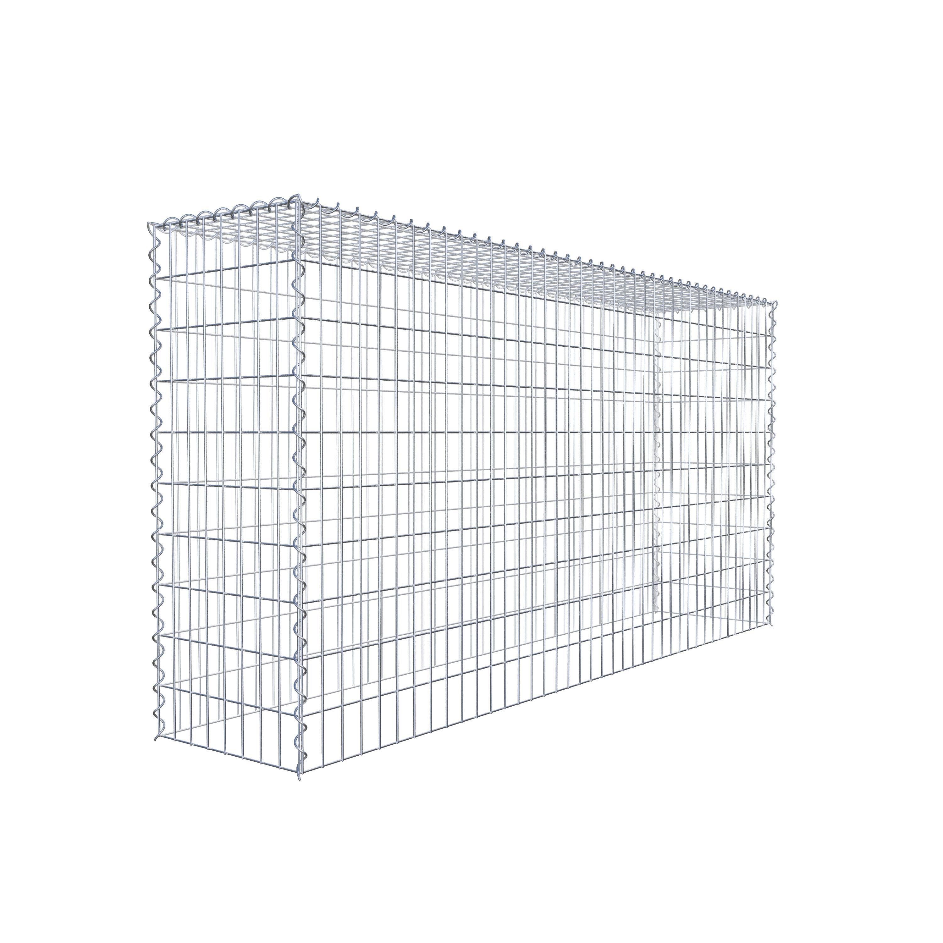 Anbaugabione Typ 3 200 cm x 100 cm x 40 cm (L x H x T), Maschenweite 5 cm x 10 cm, Spirale