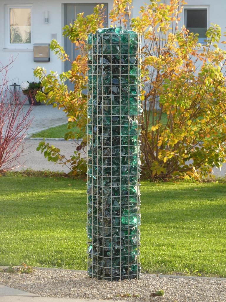 Gabionensäule eckig 22 cm x 22 cm, 160 cm Höhe, MW 5 cm x 5 cm