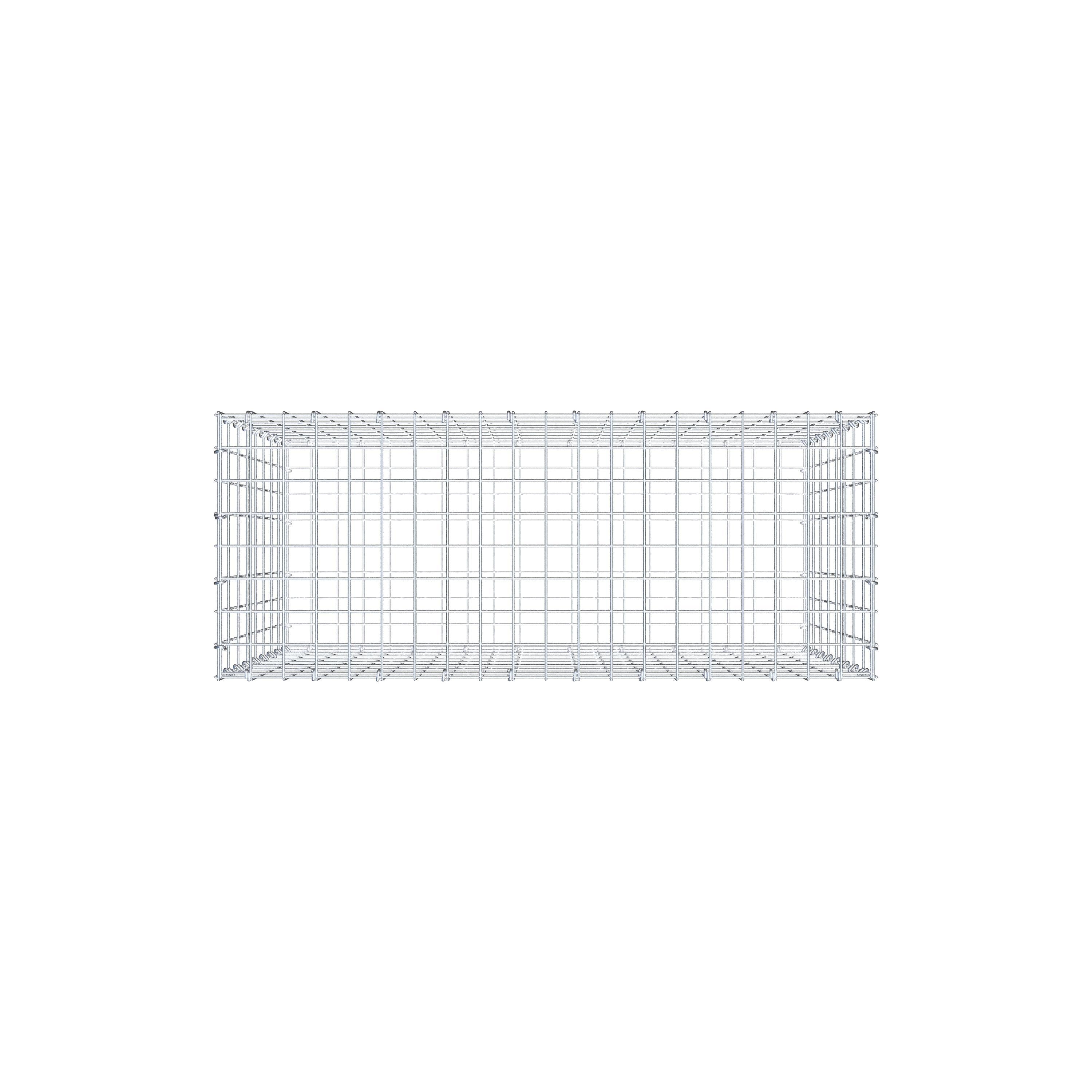 Gabione 100 cm x 80 cm x 40 cm (L x H x T), Maschenweite 5 cm x 10 cm, C-Ring