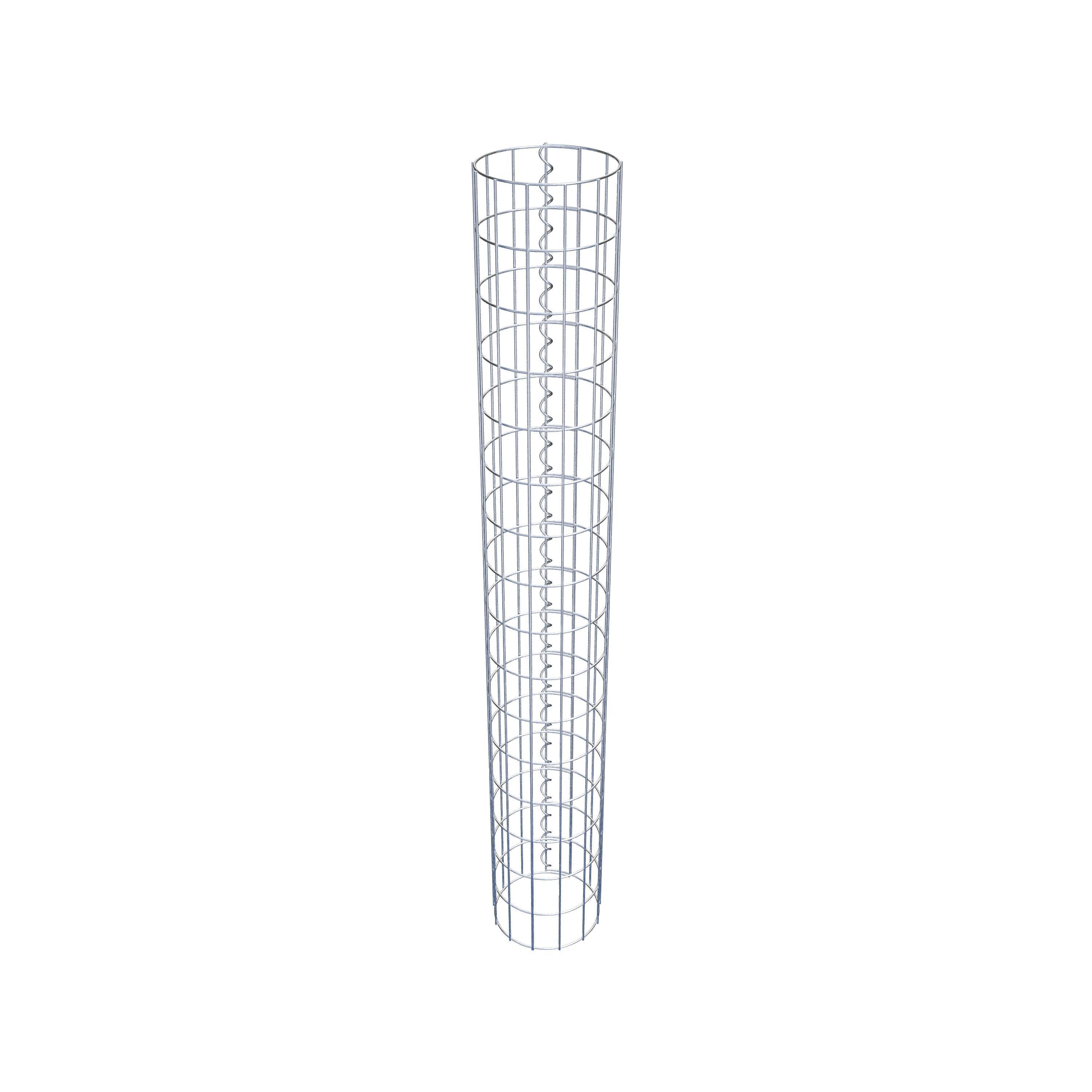 Gabionensäule rund 22 cm Durchmesser, 160 cm Höhe, Maschenweite 5 cm x 10 cm