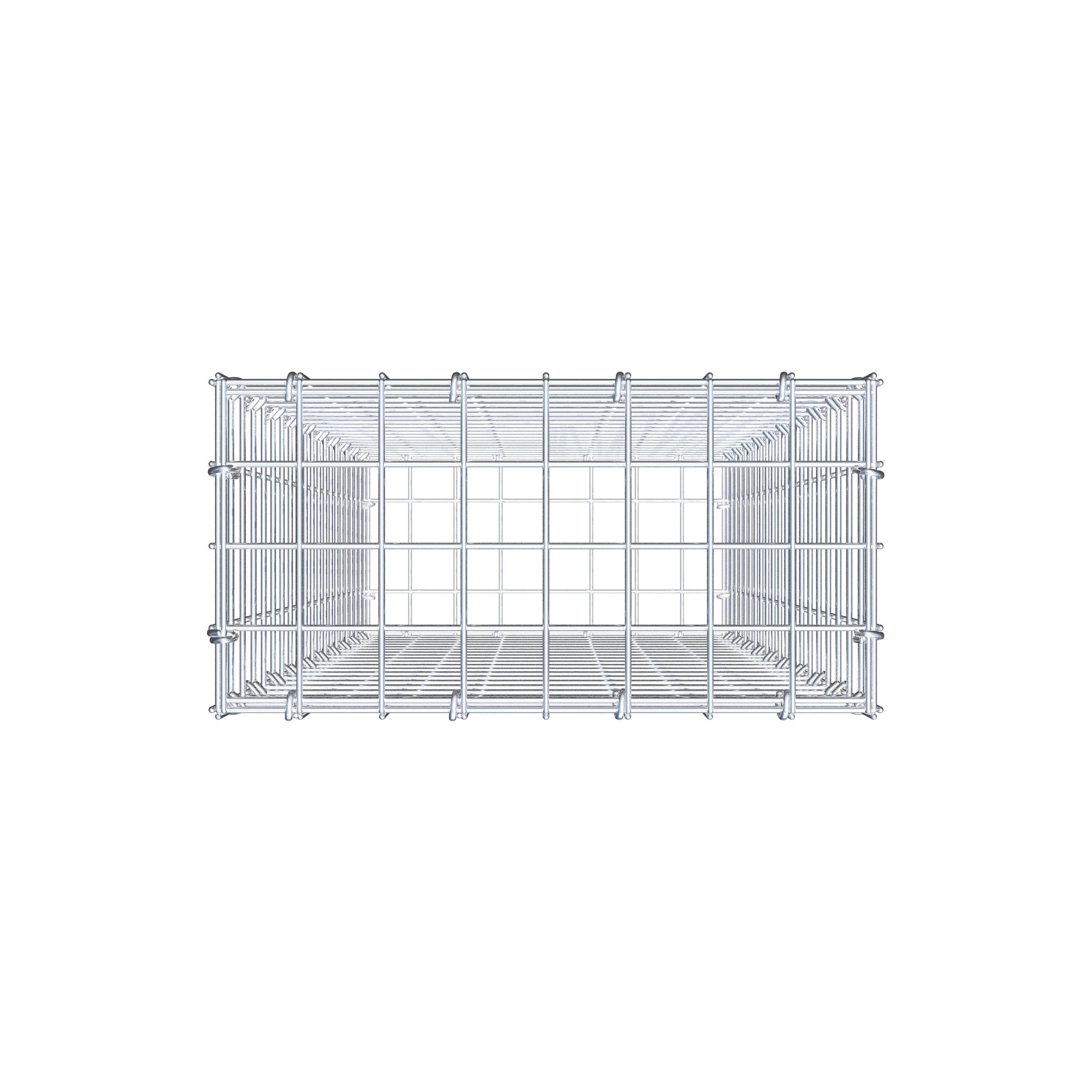 Gabione 100 cm x 40 cm x 20 cm (L x H x T), Maschenweite 5 cm x 5 cm, C-Ring