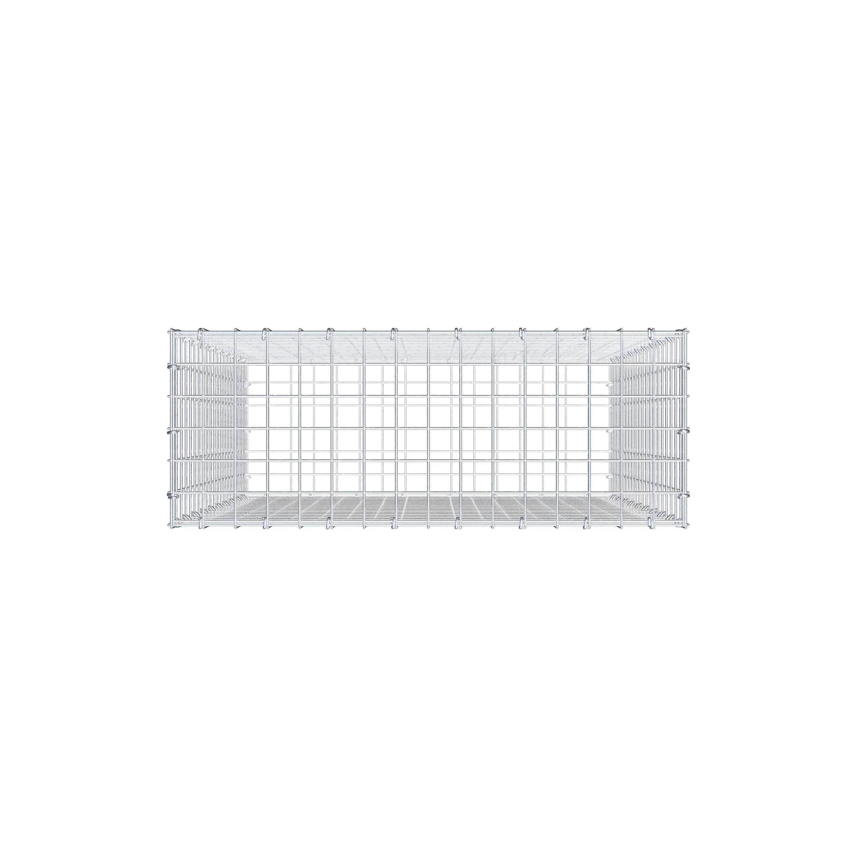 Gabione 100 cm x 80 cm x 30 cm (L x H x T), Maschenweite 5 cm x 5 cm, C-Ring