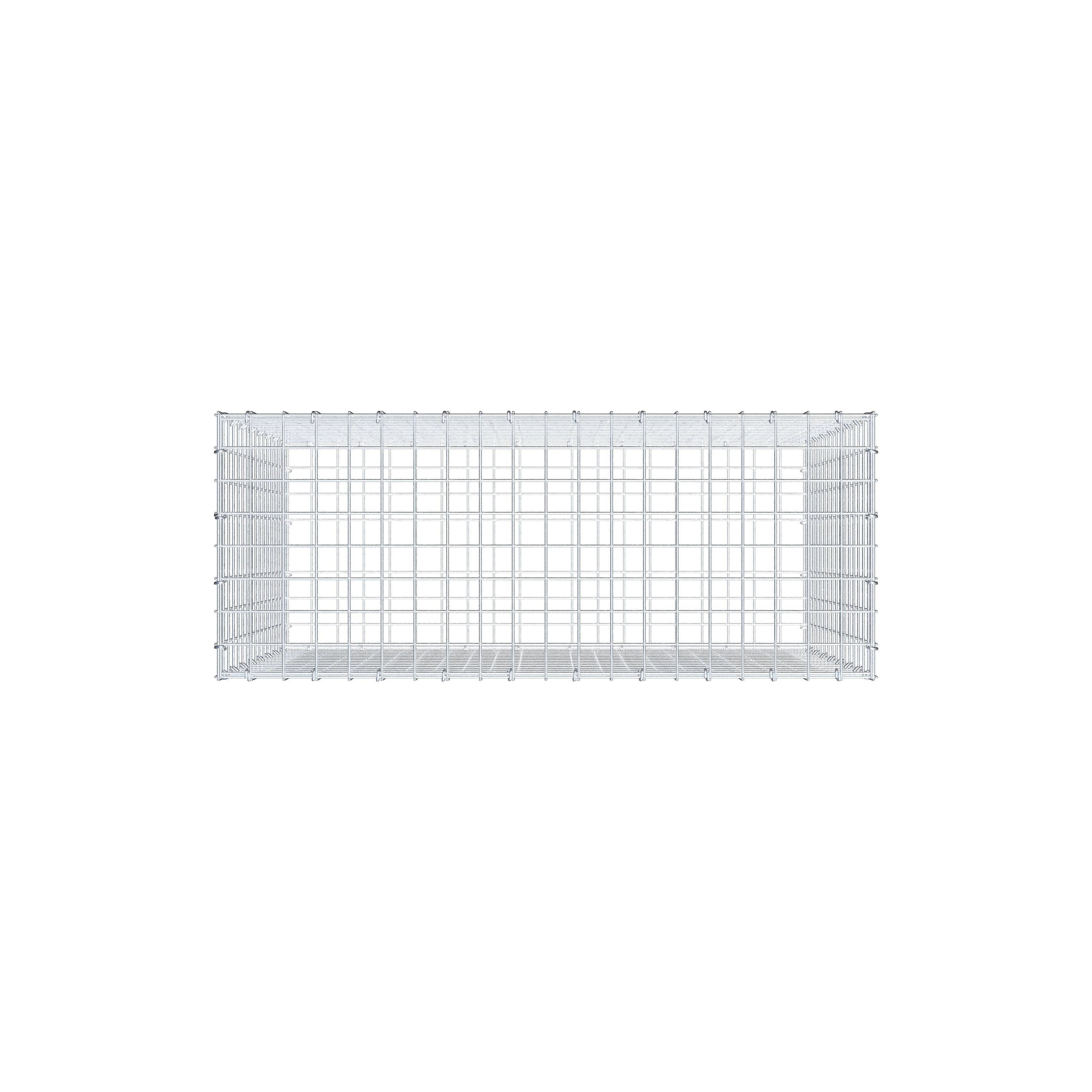Gabione 100 cm x 80 cm x 40 cm (L x H x T), Maschenweite 5 cm x 5 cm, C-Ring