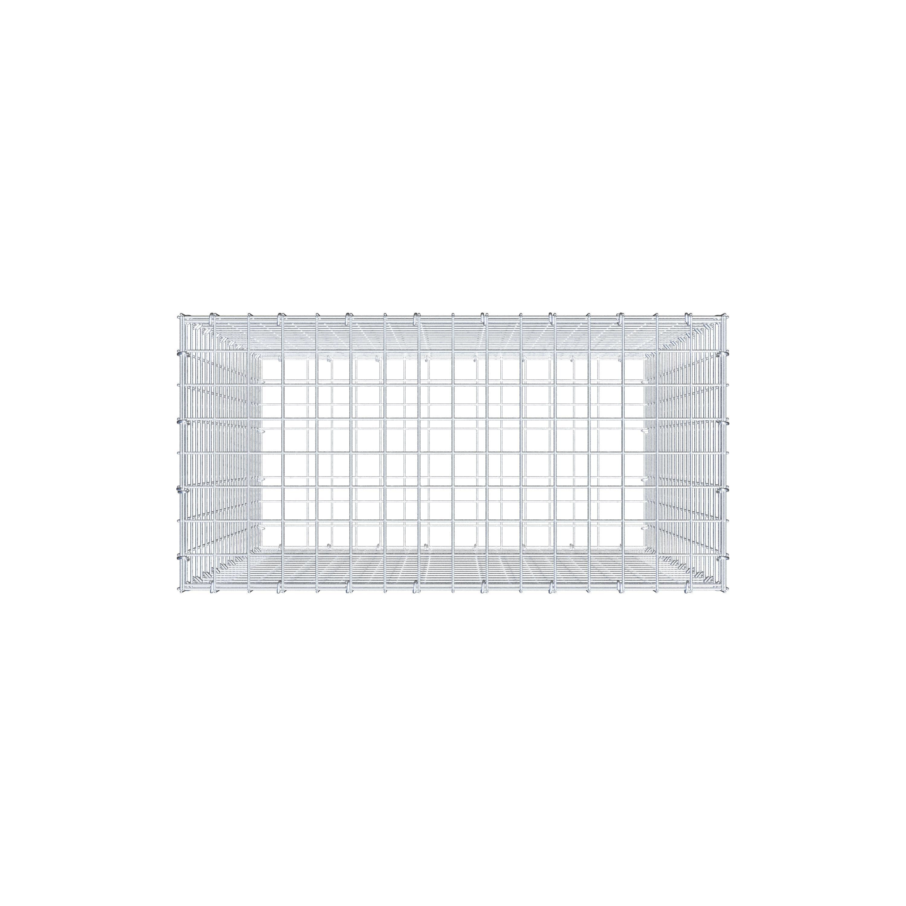 Gabione 100 cm x 80 cm x 40 cm (L x H x T), Maschenweite 5 cm x 5 cm, C-Ring