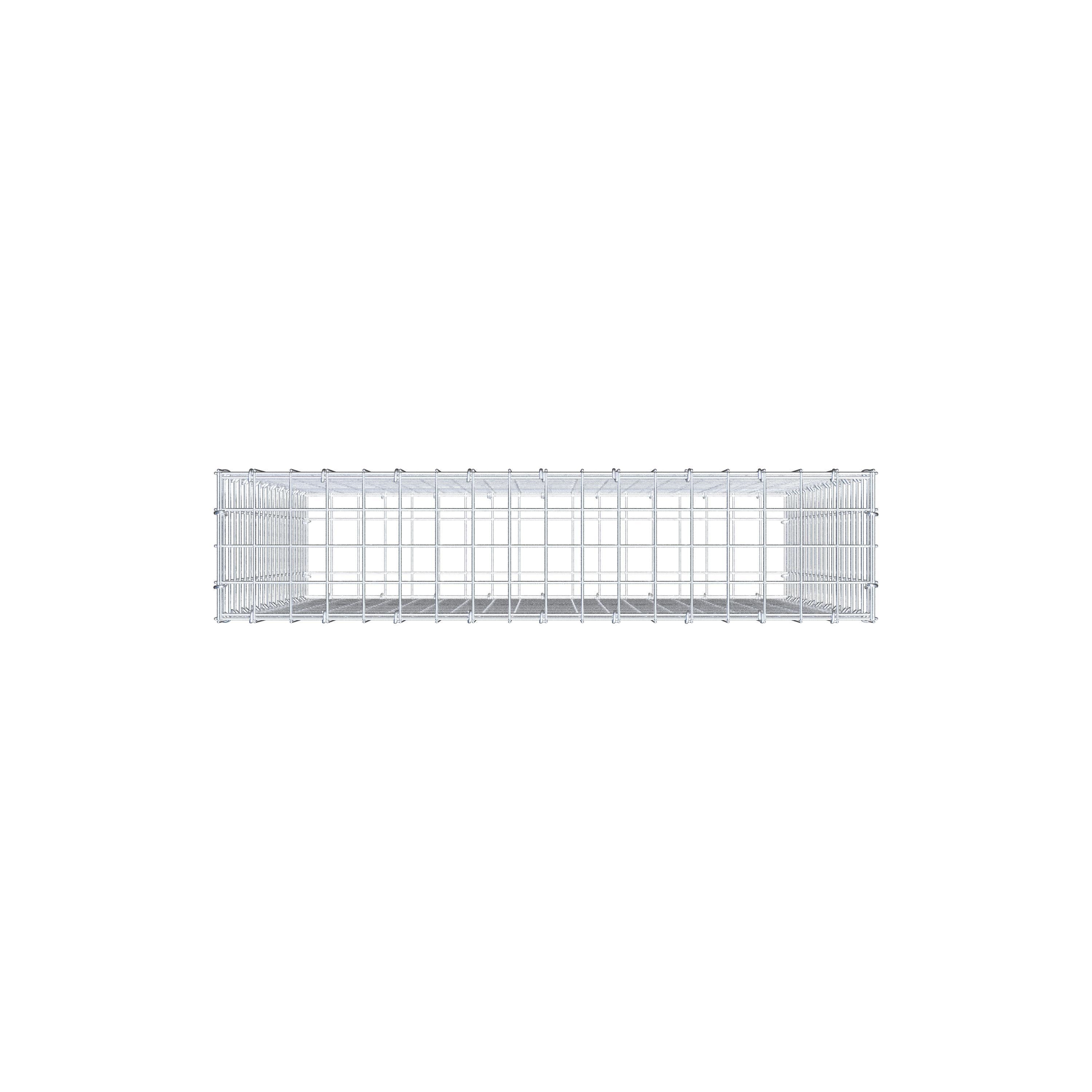 Gabione 100 cm x 90 cm x 20 cm (L x H x T), Maschenweite 5 cm x 5 cm, C-Ring