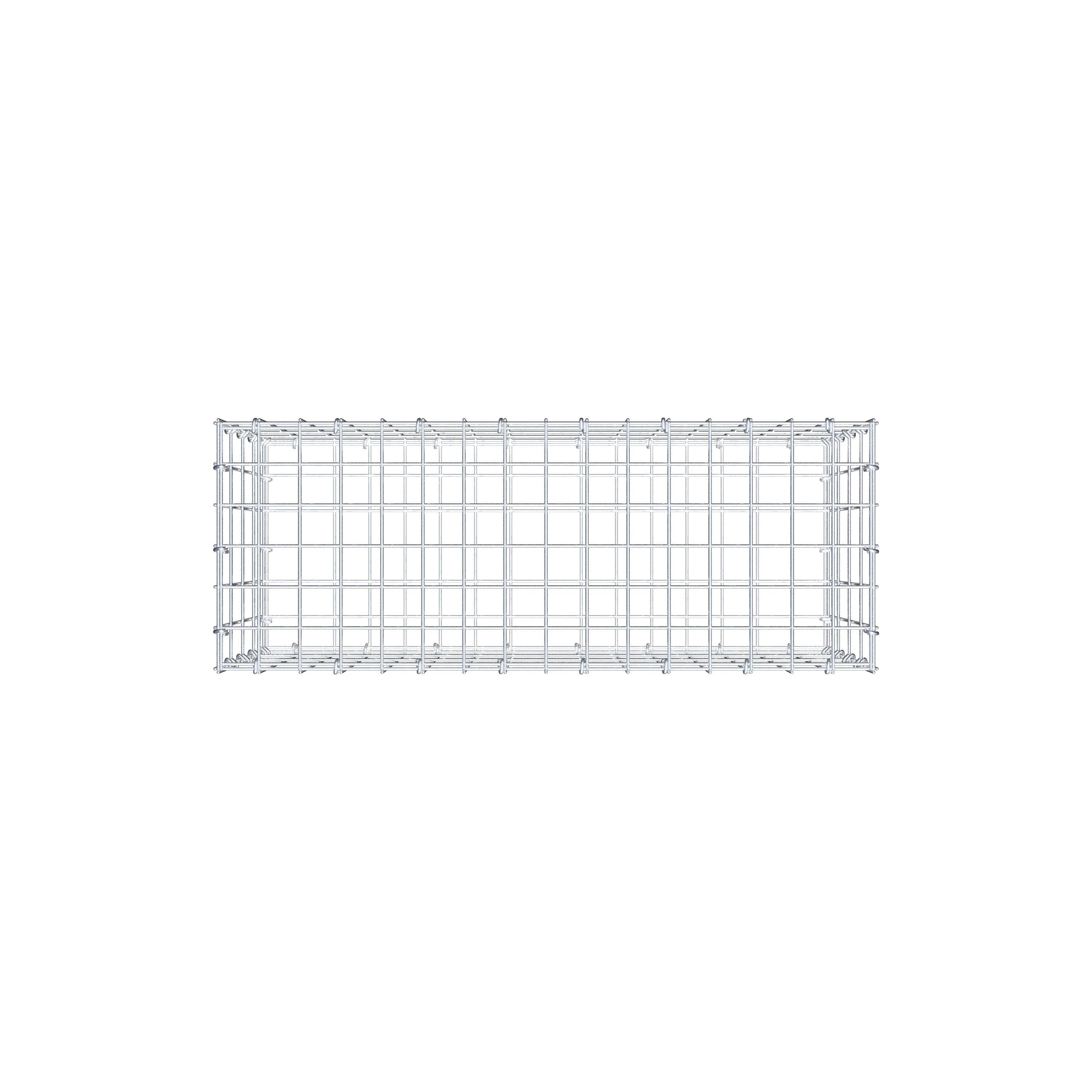 Gabione 80 cm x 40 cm x 30 cm (L x H x T), Maschenweite 5 cm x 10 cm, C-Ring